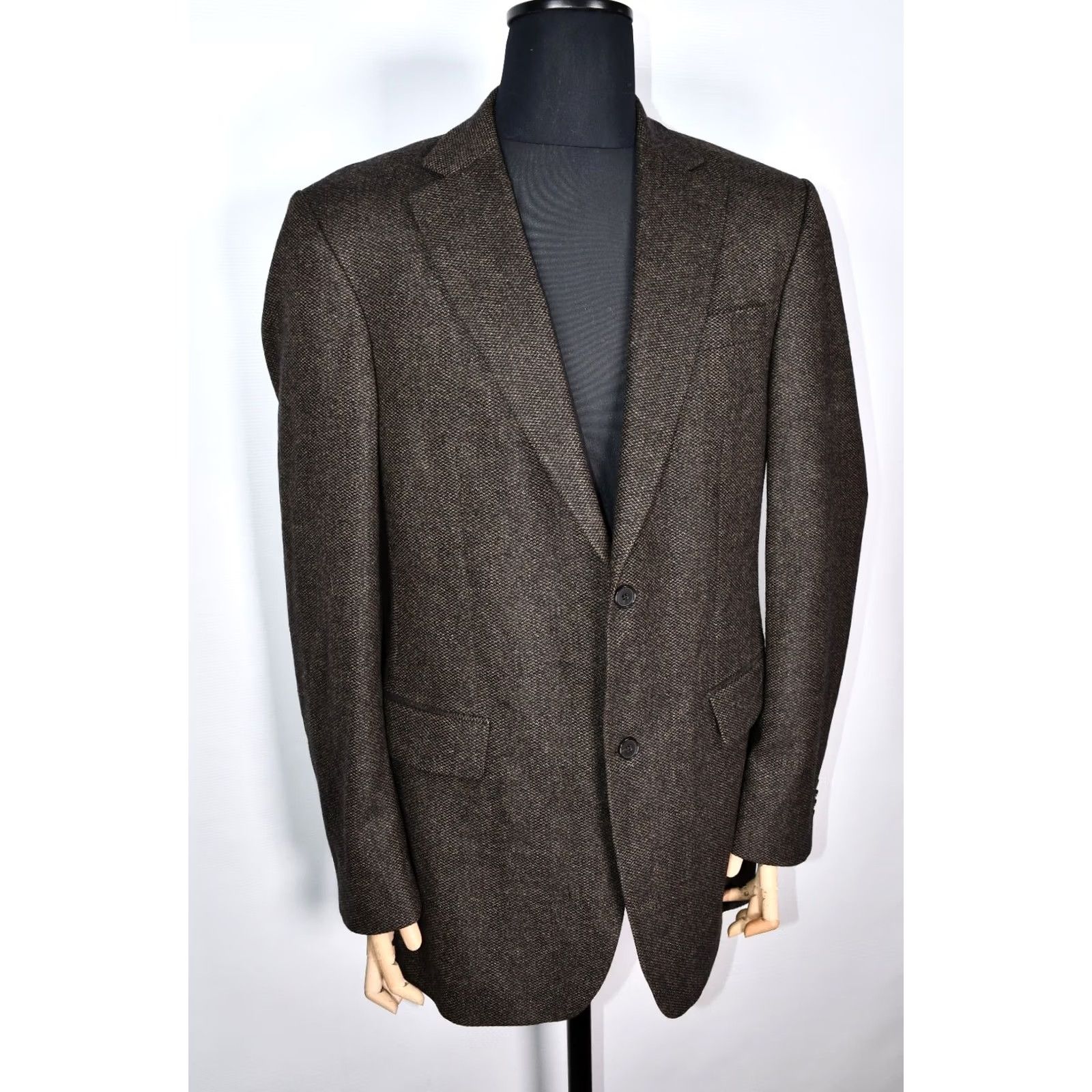 Vintage Cerruti Blazer Shirt Men Brown Wool 95%Wool 5%Cashmere 42L Vintage No/Regular Size 42 L Brown Mens Blazer Size 42R - 4 Thumbnail