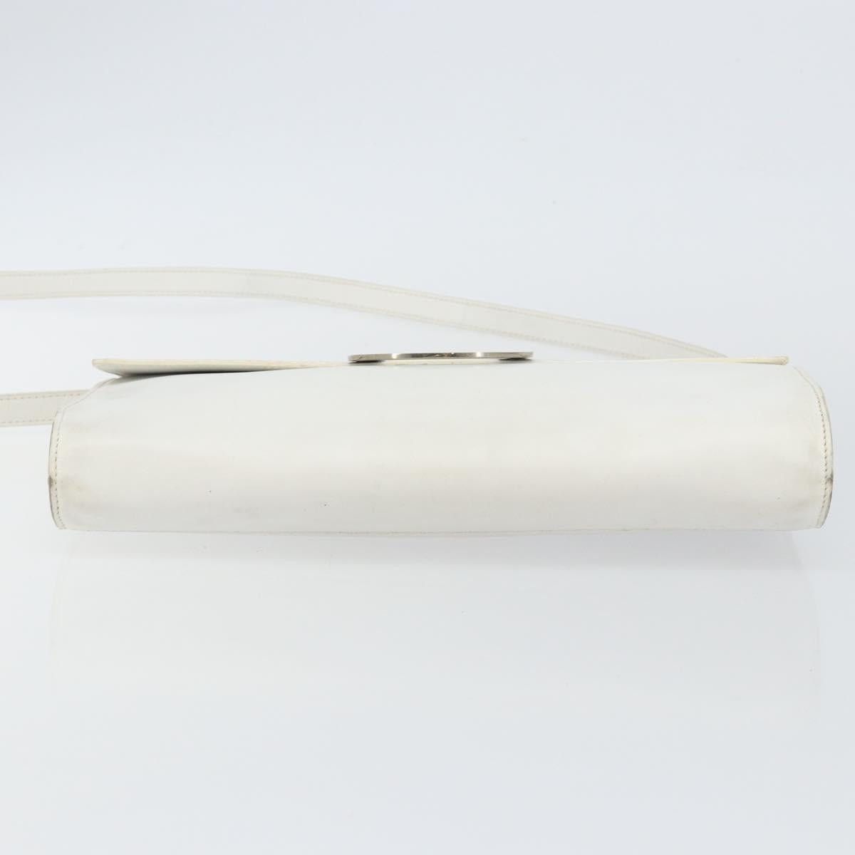 Celine CELINE Shoulder Bag Leather White Silver Size ONE SIZE - 9 Thumbnail