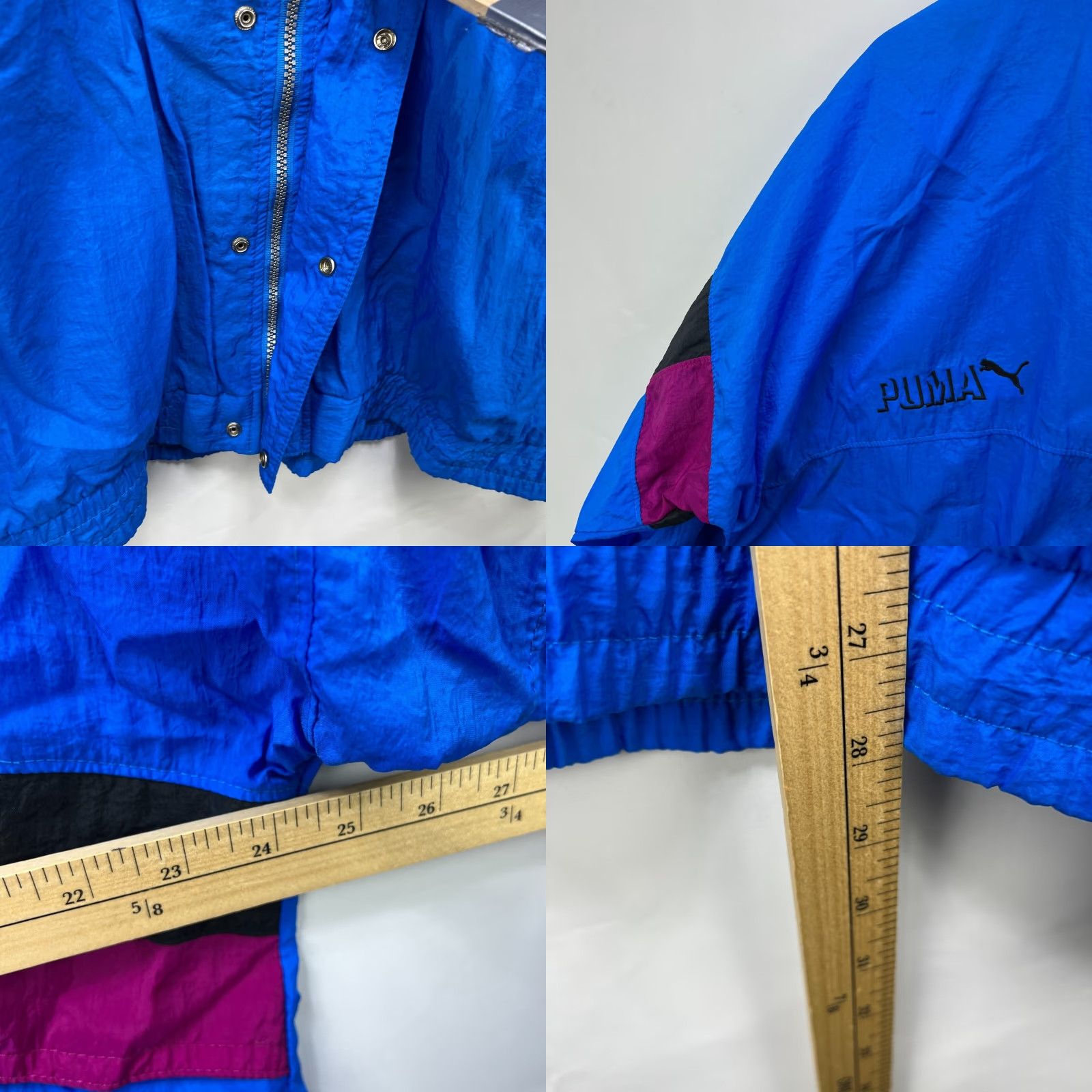 Puma VINTAGE Puma Windbreaker Track Jacket Large Mens Blue 90s Size US 33 - 8 Thumbnail