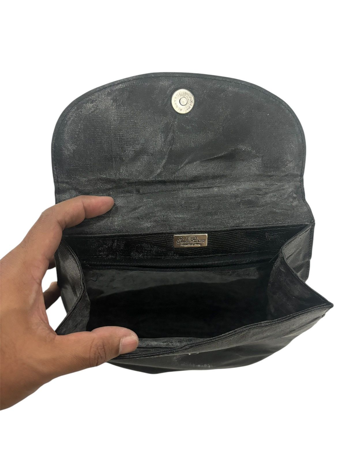 Leather × Vintage TOWANNY HANDLE BAG X BLACK LEATHER Size ONE SIZE - 7 Thumbnail