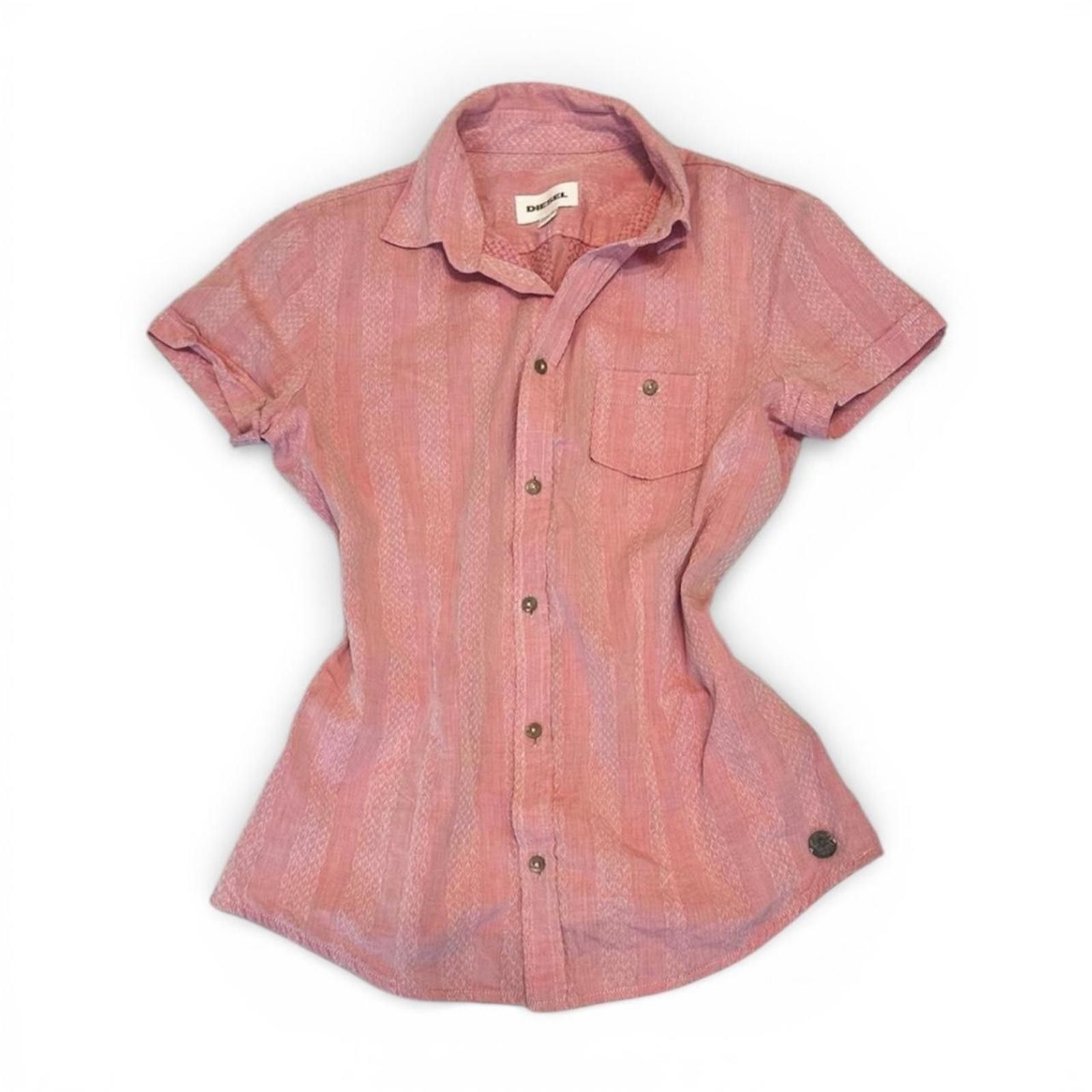 Diesel Diesel unique pink back stitches button up tee / t-shirt Size XS / US 0-2 / IT 36-38 - 3 Thumbnail