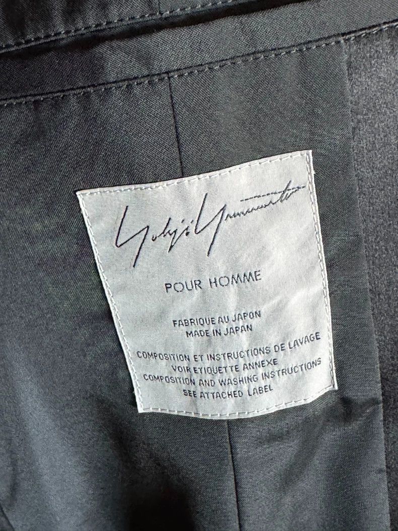 Yohji Yamamoto Yohji Yamamoto size os Suede paneled silk collar blazer Size 36R - 5 Thumbnail