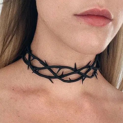 Japanese Brand × Vintage Vintage Sexy Lace Necklace with Pendants Gothic Size ONE SIZE - 3 Thumbnail