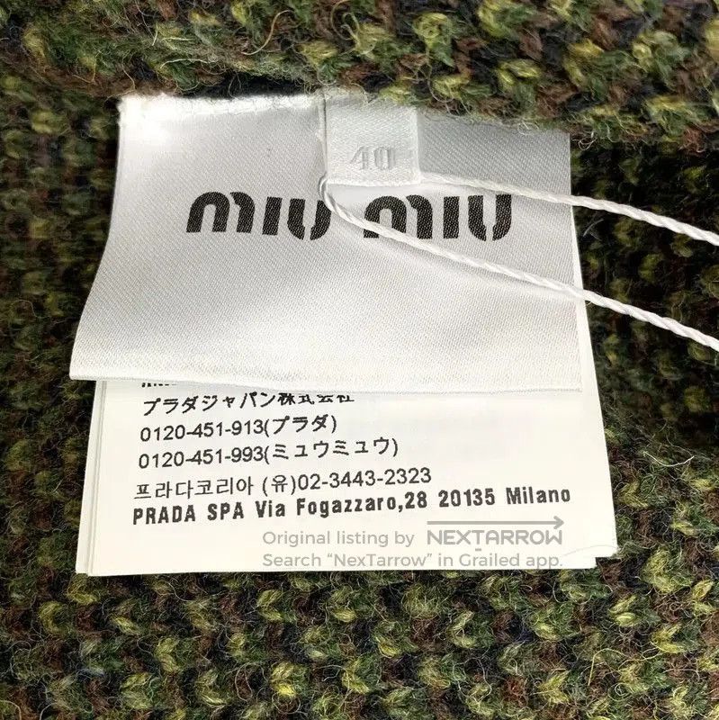Miu Miu Miu Miu Military Green Cotton Cardigan . Size M / US 6-8 / IT 42-44 - 6 Thumbnail