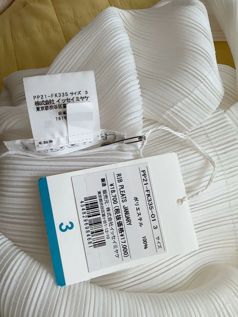Issey Miyake issey miyake size:3 White high collar and long sleeves 250 Size XXS / US 00 / IT 34 - 8 Thumbnail