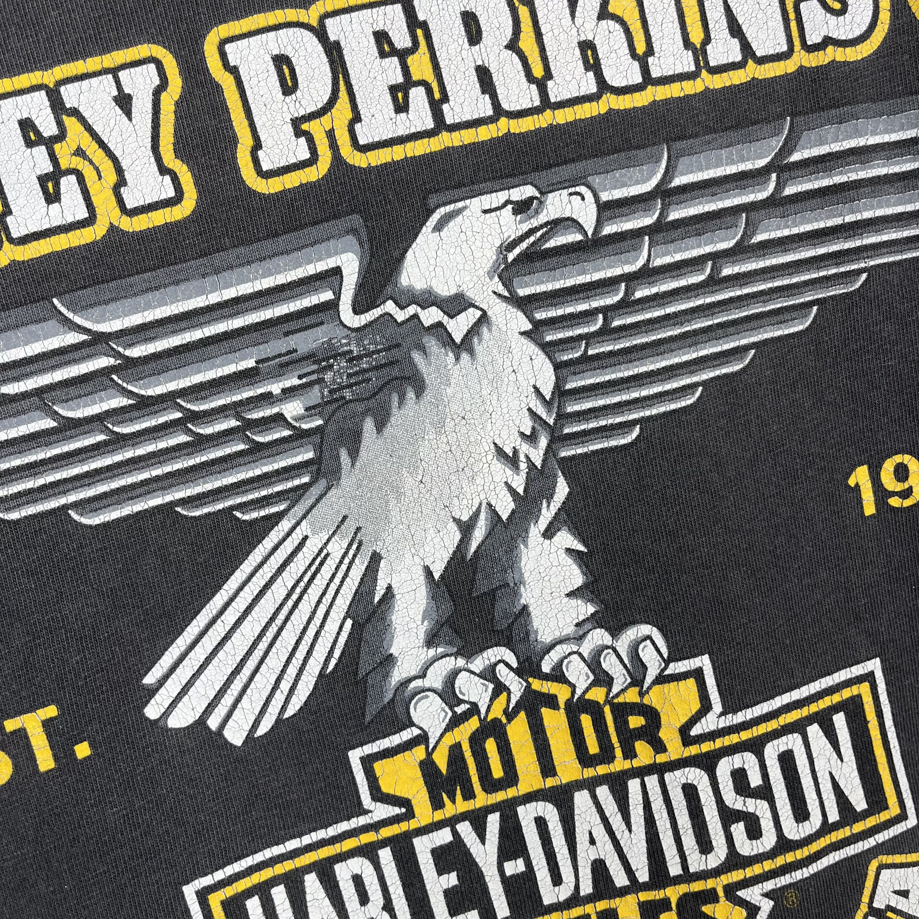 Harley Davidson Vintage Harley Davidson Dudley Perkins Co. T Shirt 1989 Size US XL / EU 56 / 4 - 4 Thumbnail