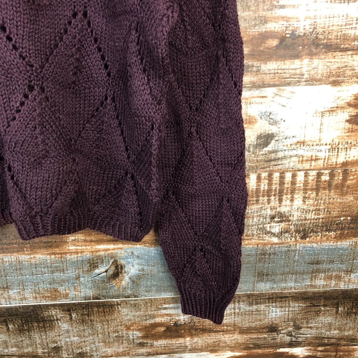 Homespun Knitwear Japanese Brand Dark Purple Knitwear #A1708 Size US M / EU 48-50 / 2 - 8 Thumbnail