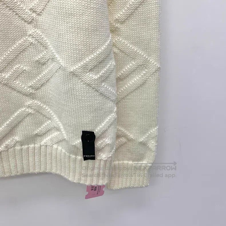 Fendi Fendi Beige logo letter embossed full-print merino wool ro Size US S / EU 44-46 / 1 - 4 Thumbnail