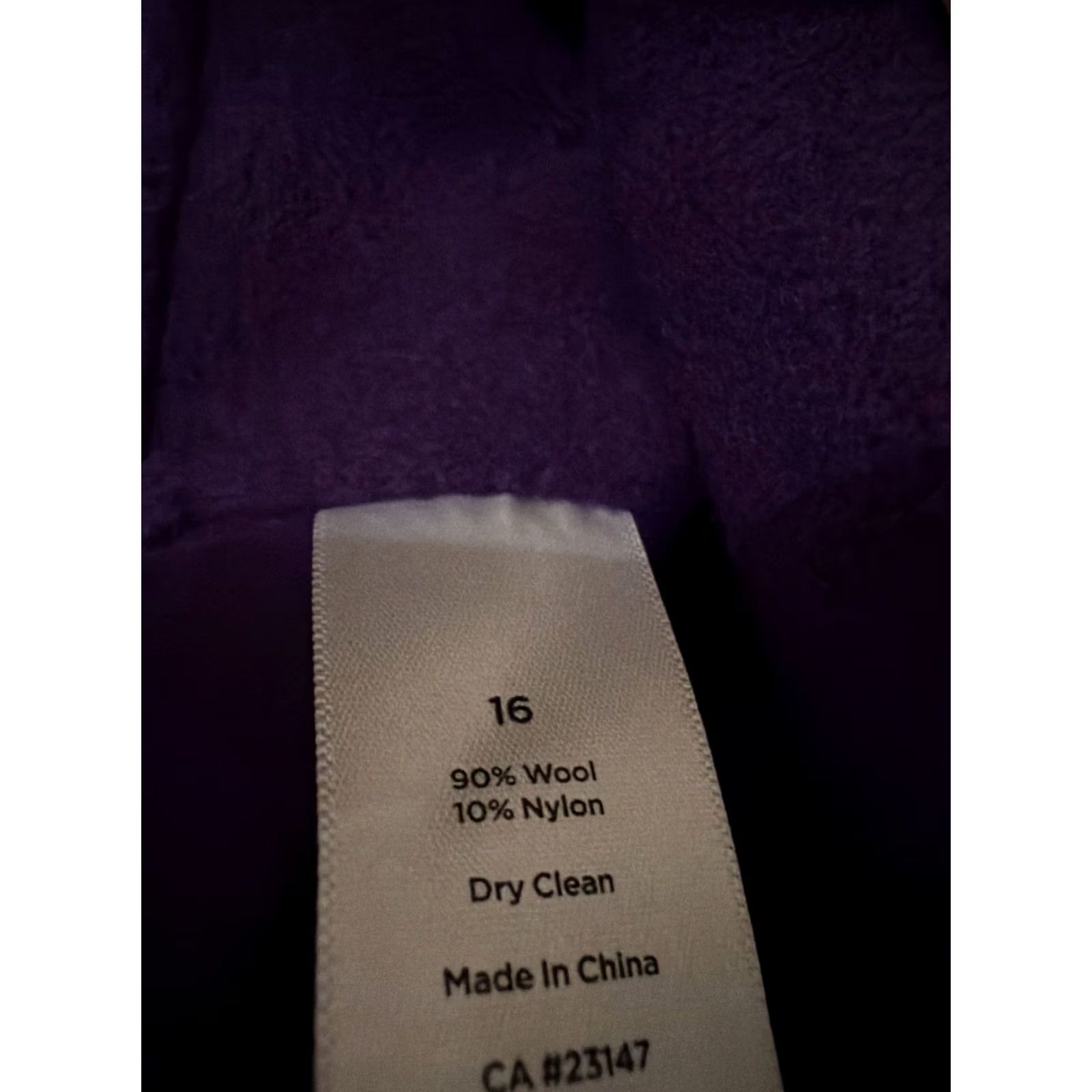 Talbots Talbots WOOL BLEND CROPPED JACKET BLAZER Purple 16 NWT DOUBLE FACE Size XXL / US 16-18 / IT 52-54 - 5 Thumbnail