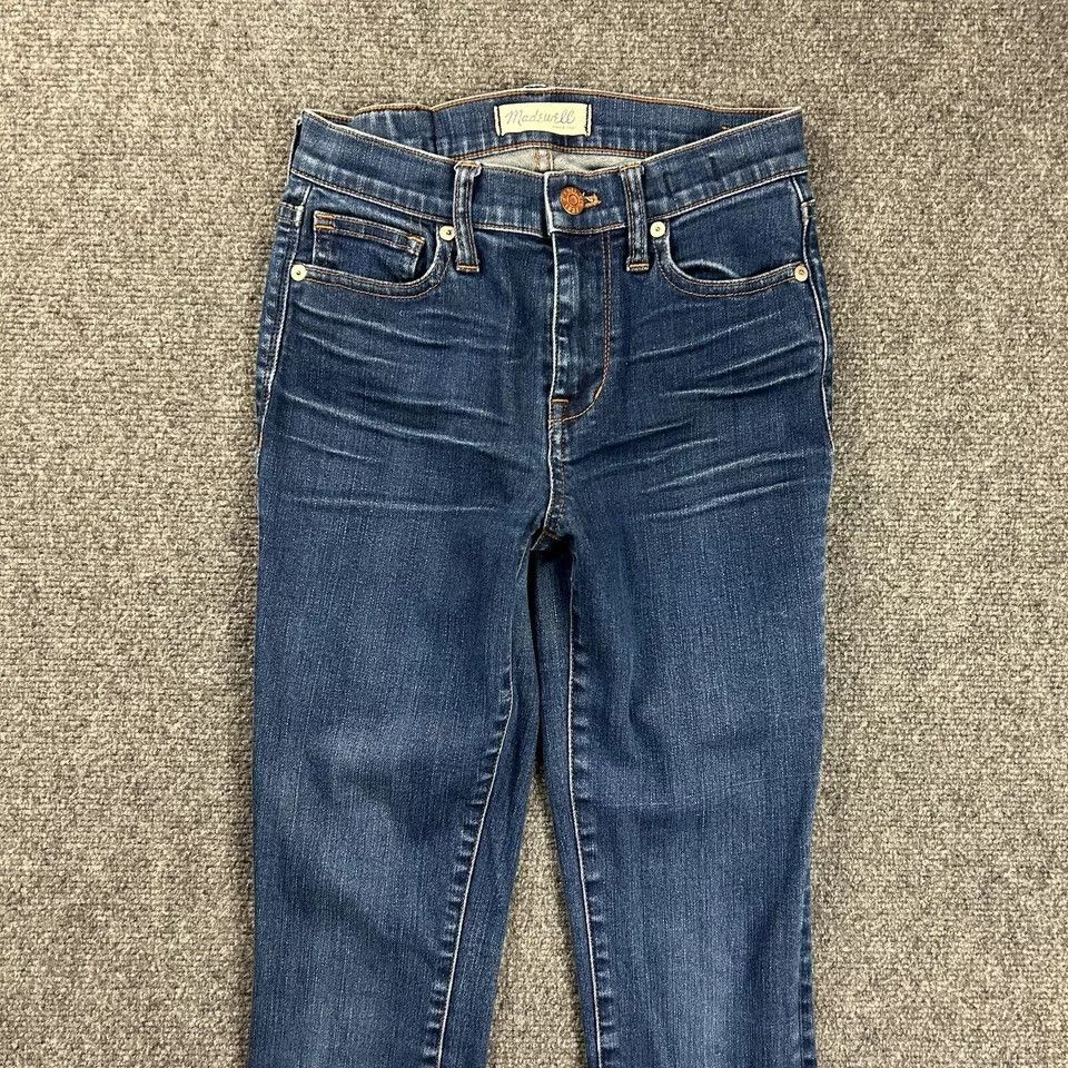 Madewell Madewell Jeans Womens 25 High Riser Skinny Denim Distressed Size 25" / US 0 / IT 36 - 2 Thumbnail