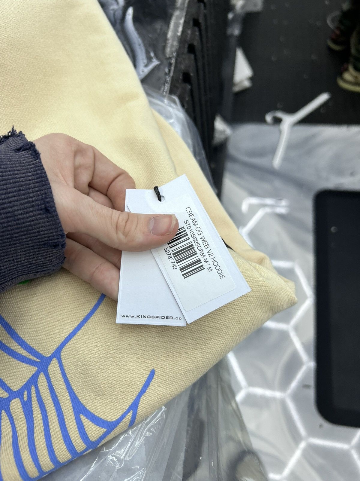 Sp5der Sp5der Web V2 Hoodie Cream Green Blue Size M Size US M / EU 48-50 / 2 - 11 Thumbnail