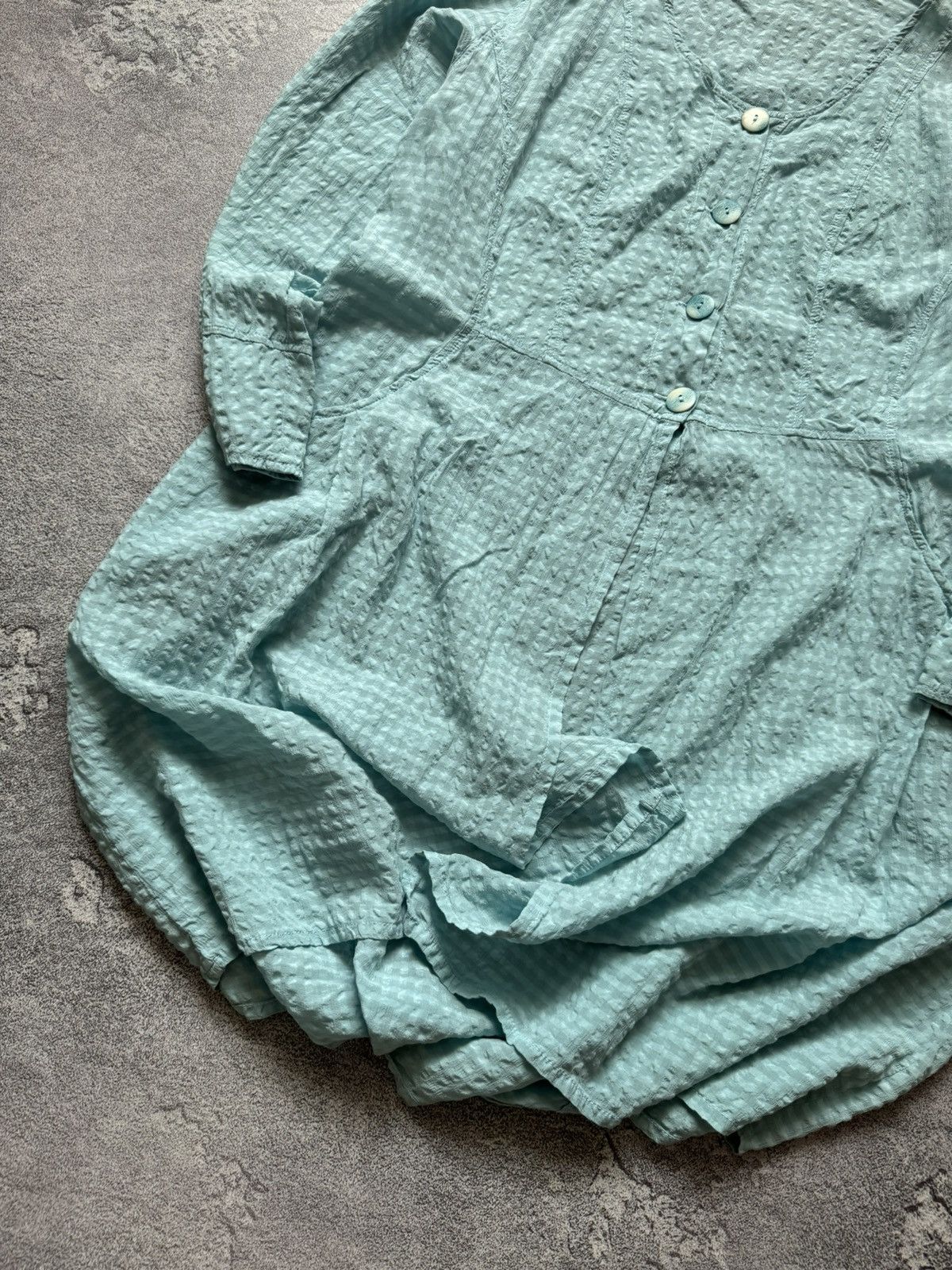Vintage Grizas S silk long dress 👗 button up long sleeve relaxed Size S / US 4 / IT 40 - 2 Thumbnail