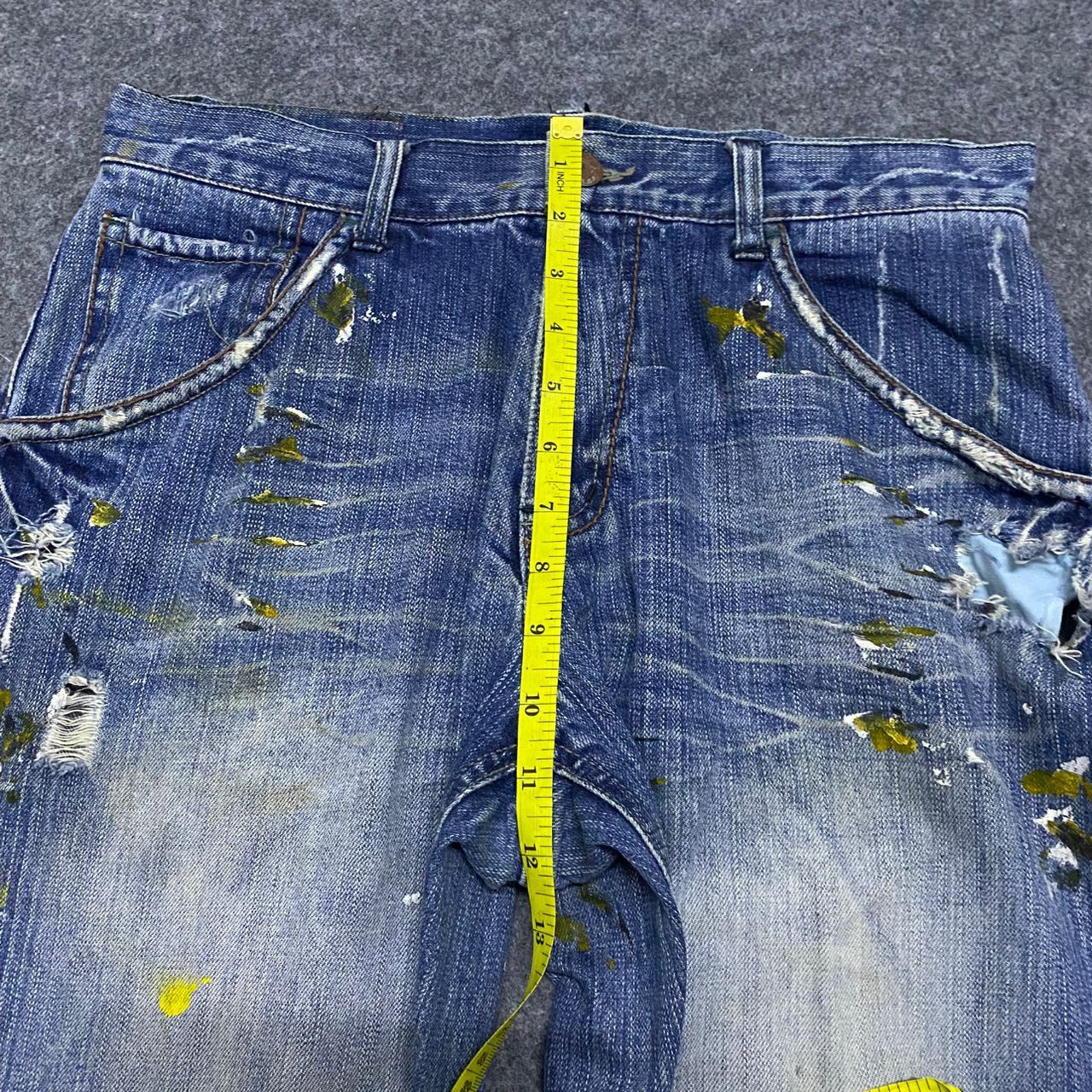 If Six Was Nine 💥Best Offer💥Vintage Global Work Splash Colour Denim Size US 32 / EU 48 - 4 Thumbnail