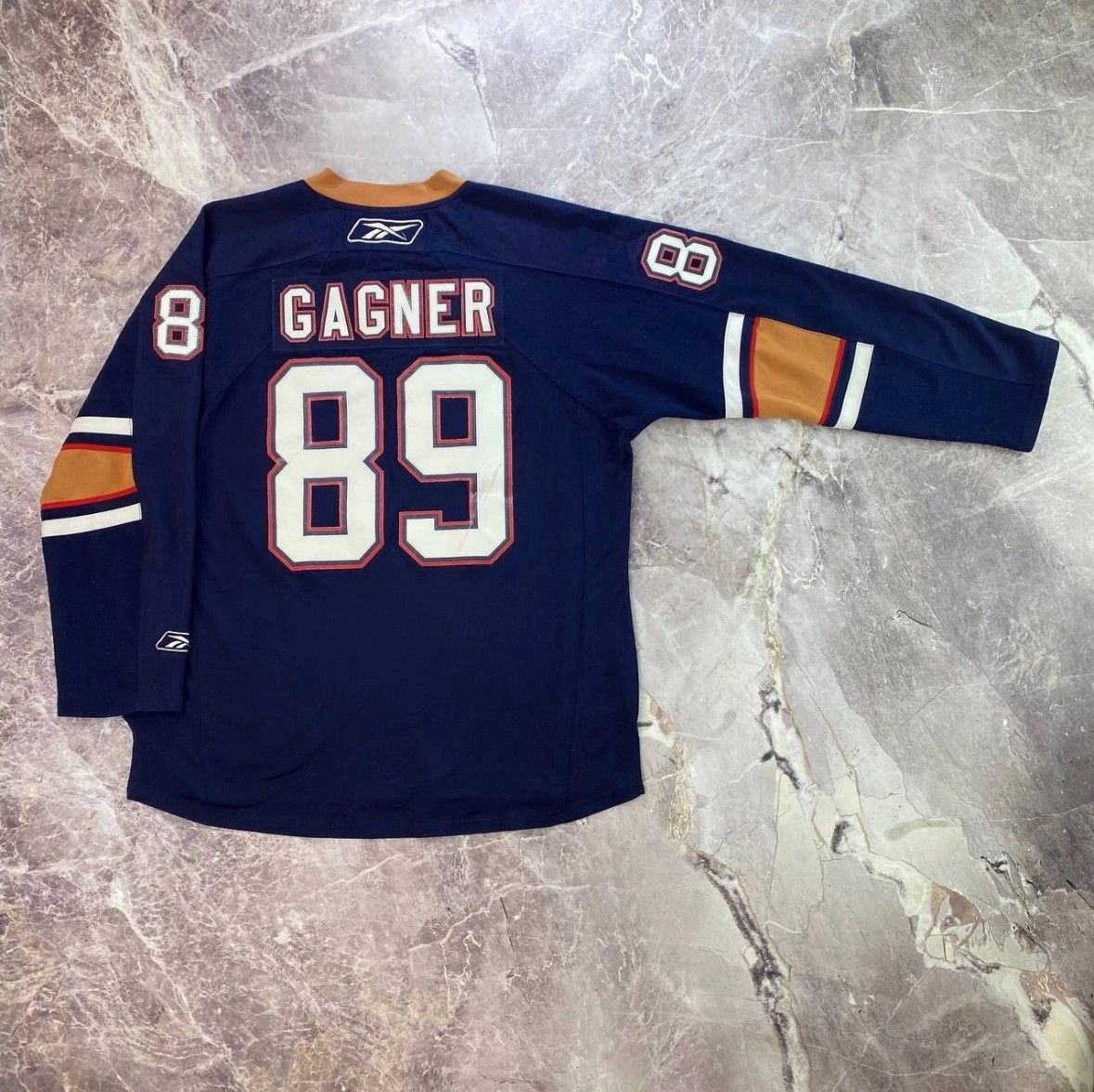 Reebok Reebok Edmonton Oilers #89 Sam Gagner Blue Hockey Jersey XL Size US XL / EU 56 / 4 - 10 Thumbnail
