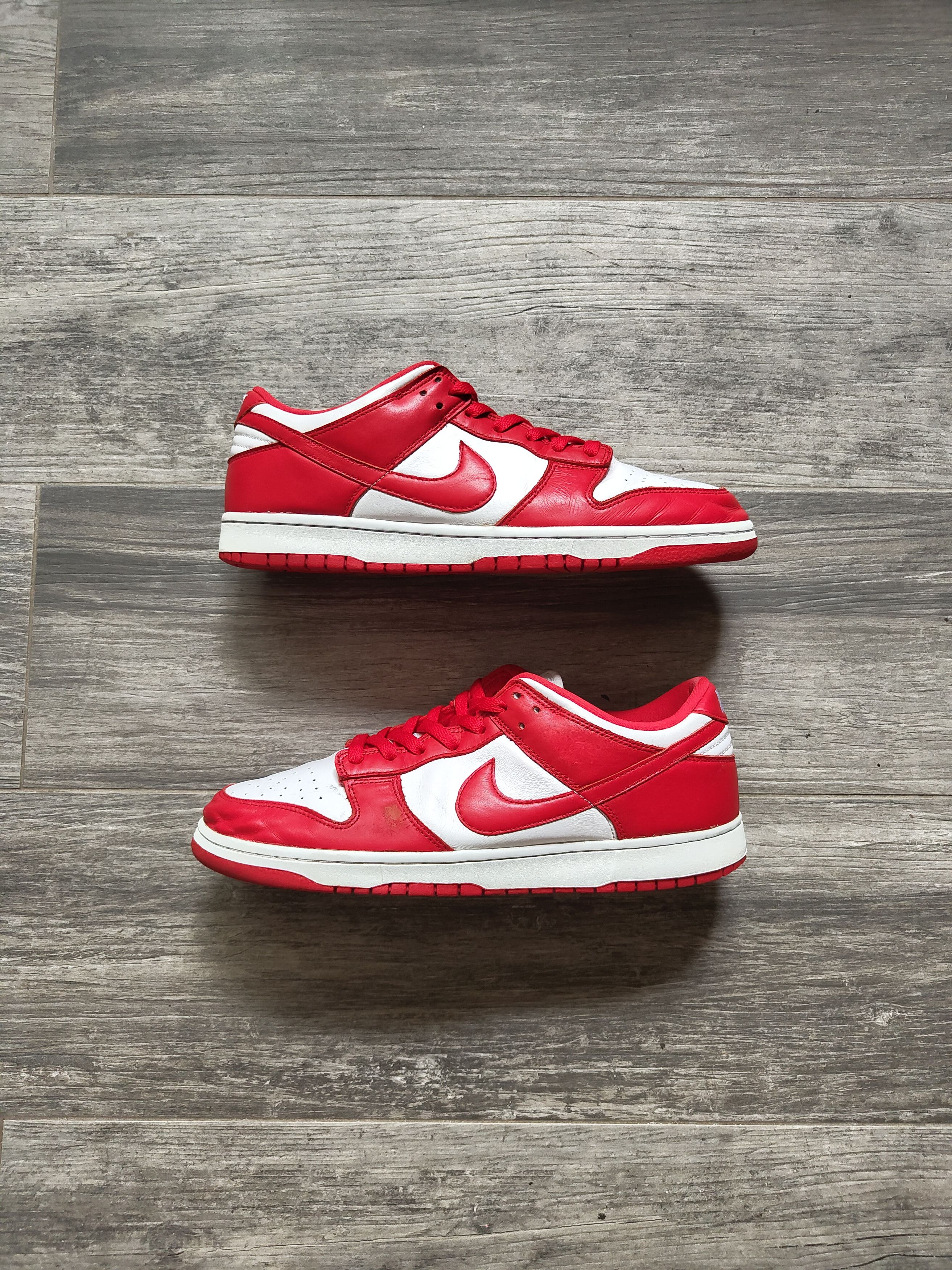 Nike Nike Dunk Low Red White SP St. John's Size US 12 / EU 45 - 2 Thumbnail