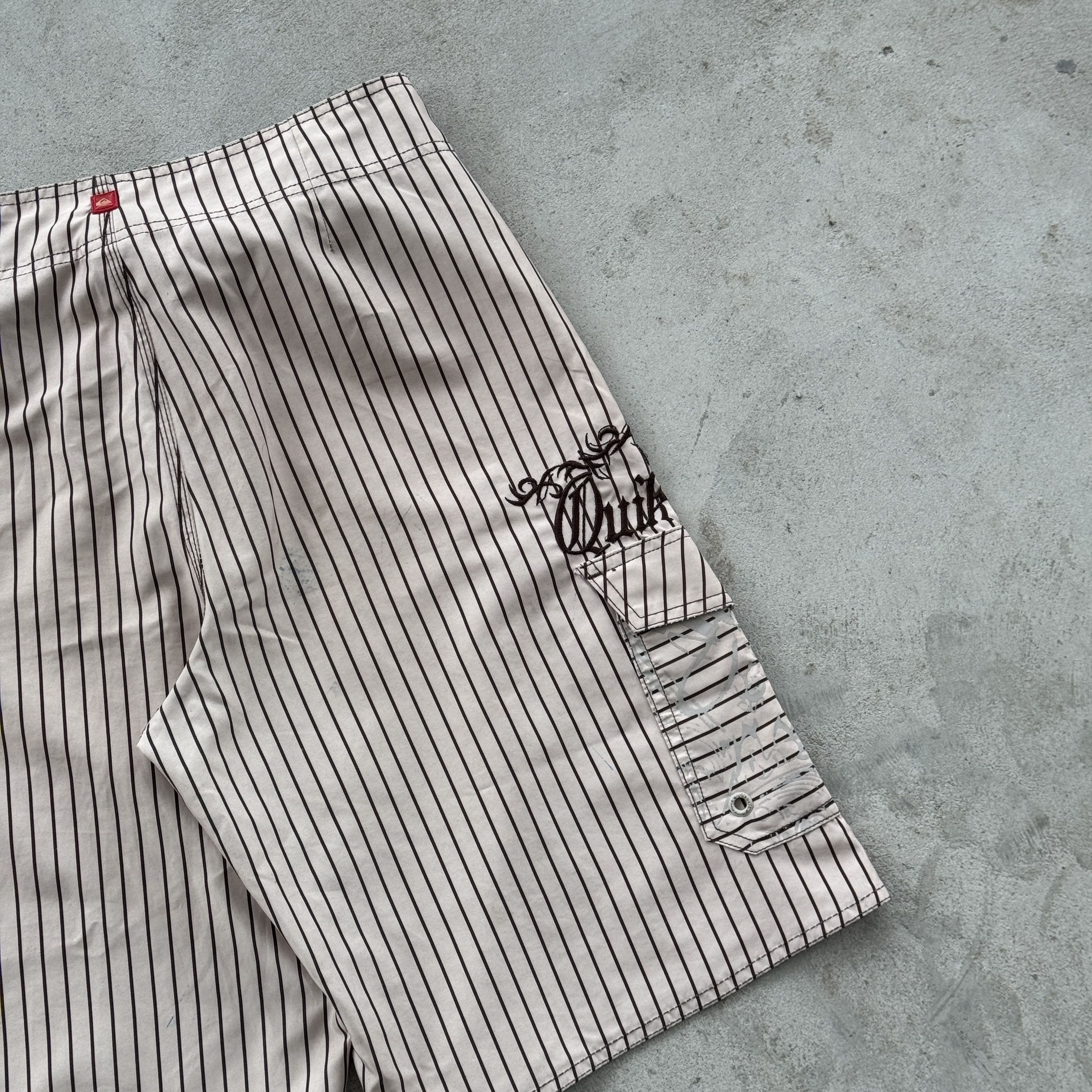 Quiksilver Vintage Quiksilver Nylon Cargo Striped Shorts Size US 30 / EU 46 - 6 Thumbnail