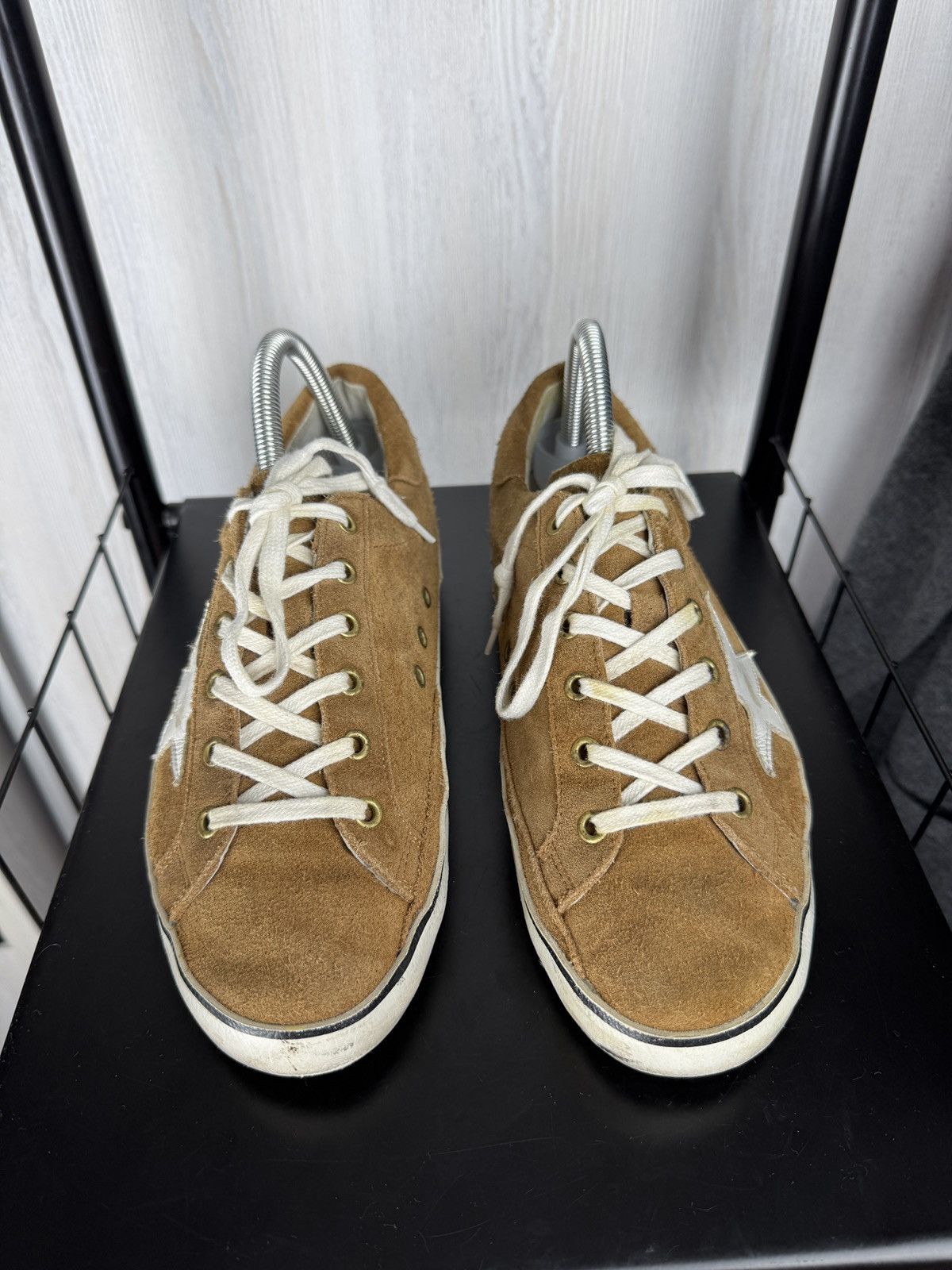 Golden Goose Golden Goose Deluxe Brand Super Star Lace-Up Camel Sneakers Size US 8 / EU 41 - 6 Thumbnail