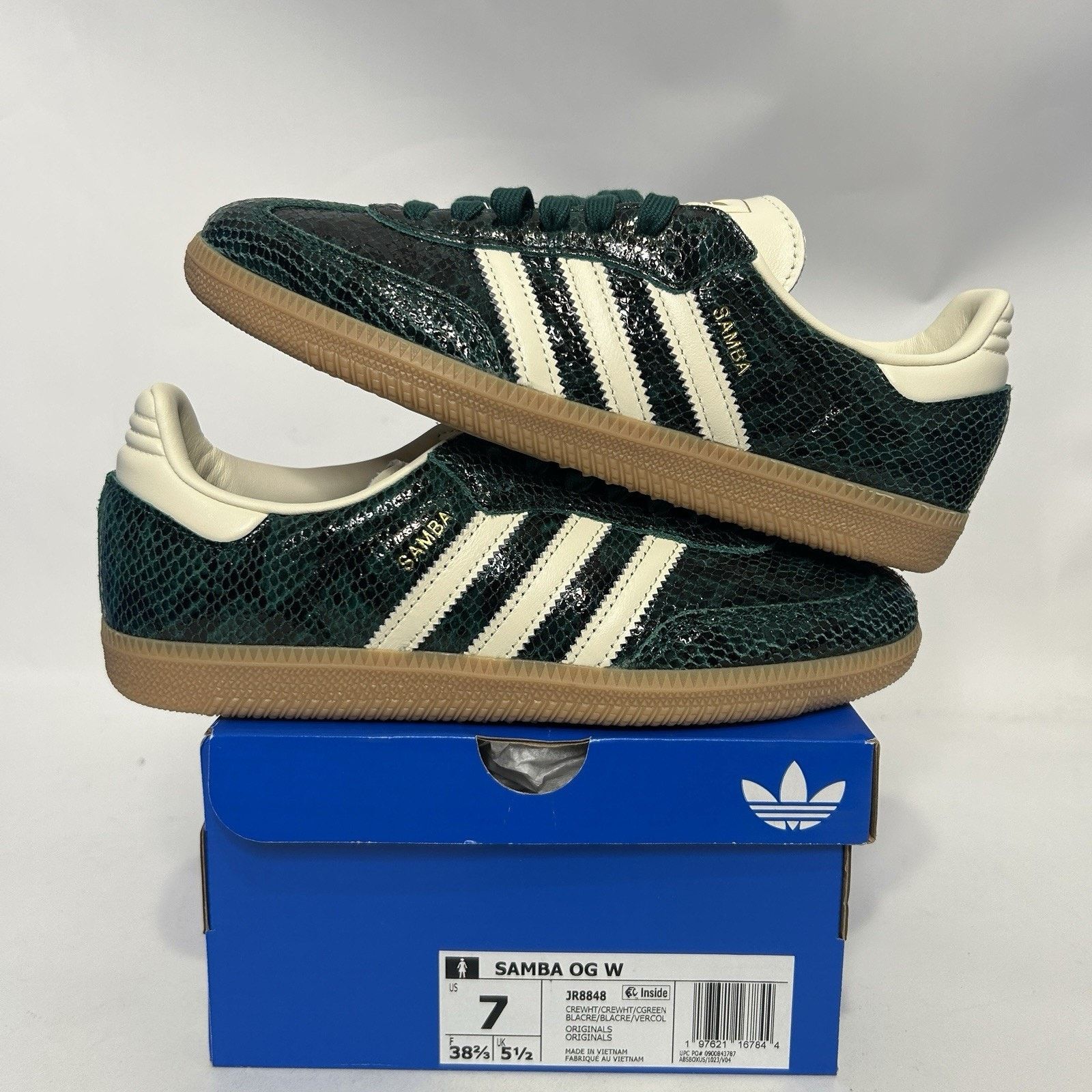adidas Samba OG Snakeskin Pack - “Collegiate Green” JR8848