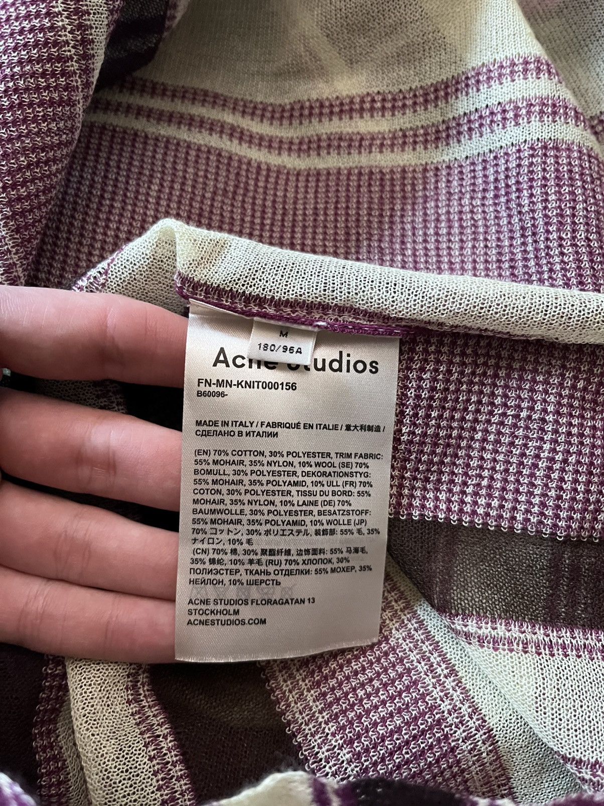 Acne Studios Acne Studios striped tank top cotton wool mohair Size US M / EU 48-50 / 2 - 7 Thumbnail