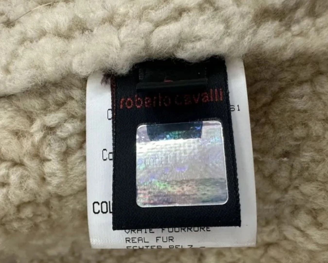 Roberto Cavalli FOX FUR COLLAR SHEARLING LEATHER BOMBER JACKET Size US M / EU 48-50 / 2 - 6 Thumbnail