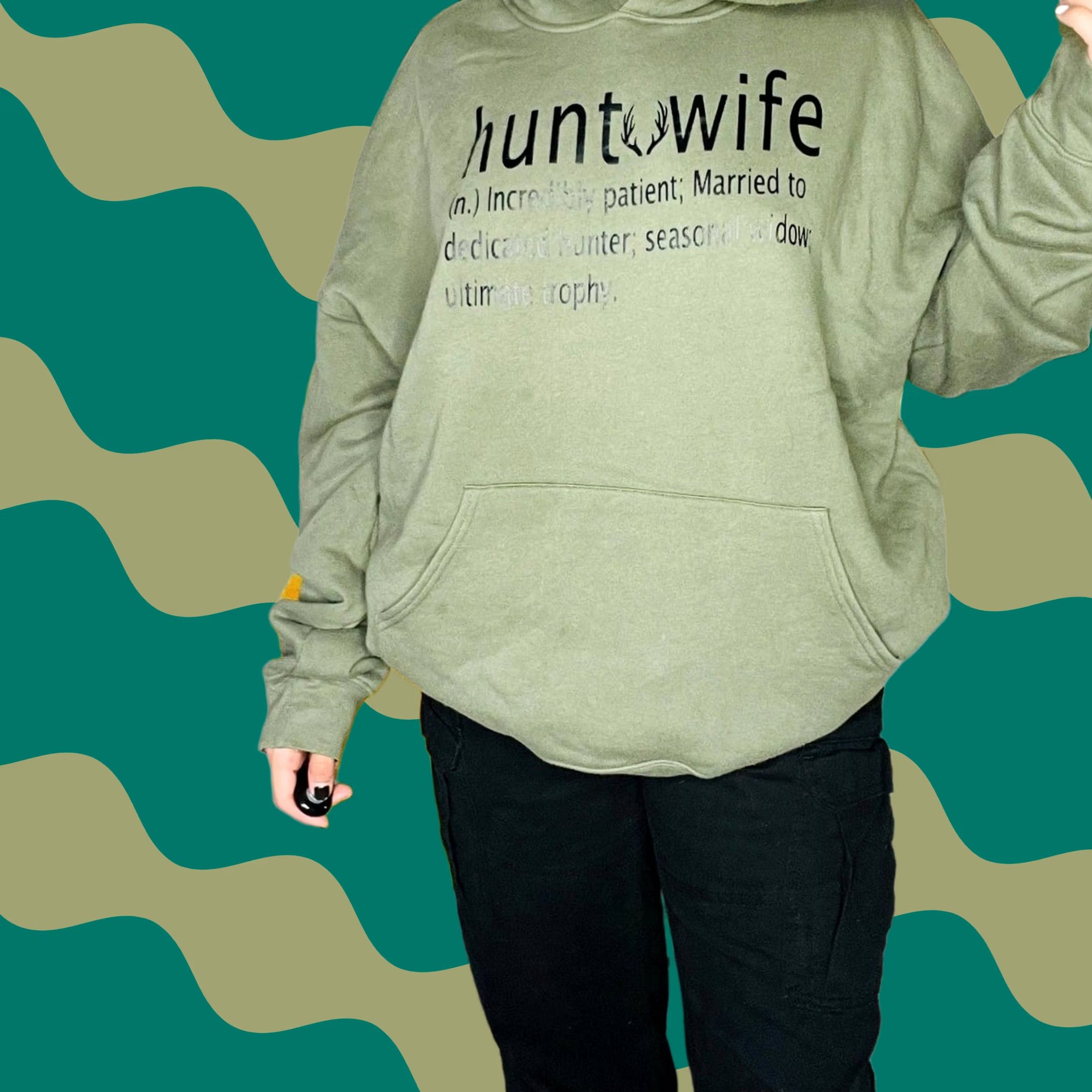 Vintage VINTAGE Womens Green Soft Huntwife Hunting Sweatshirt Hoodie L Womens Sweatshirt Hoodie Green Huntwife 90s Retro Mens? Womens Size L / US 10 / IT 46 - 1 Thumbnail