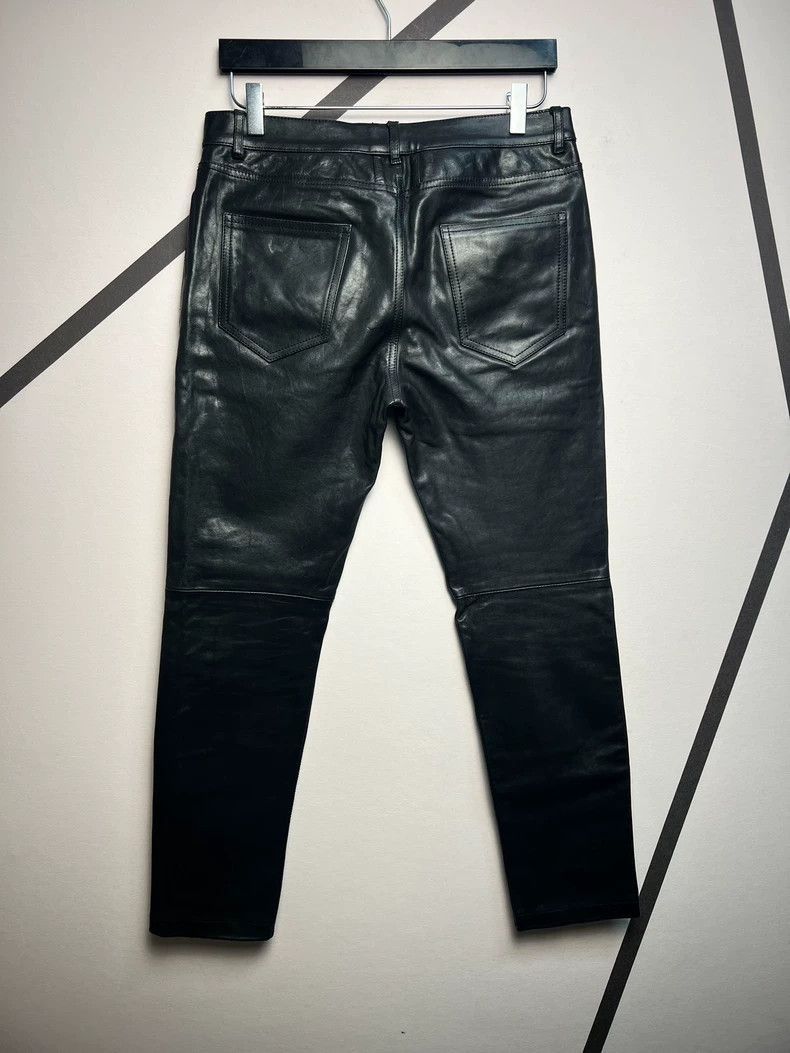 Saint Laurent Black Leather Pants for Spring/Summer-2507