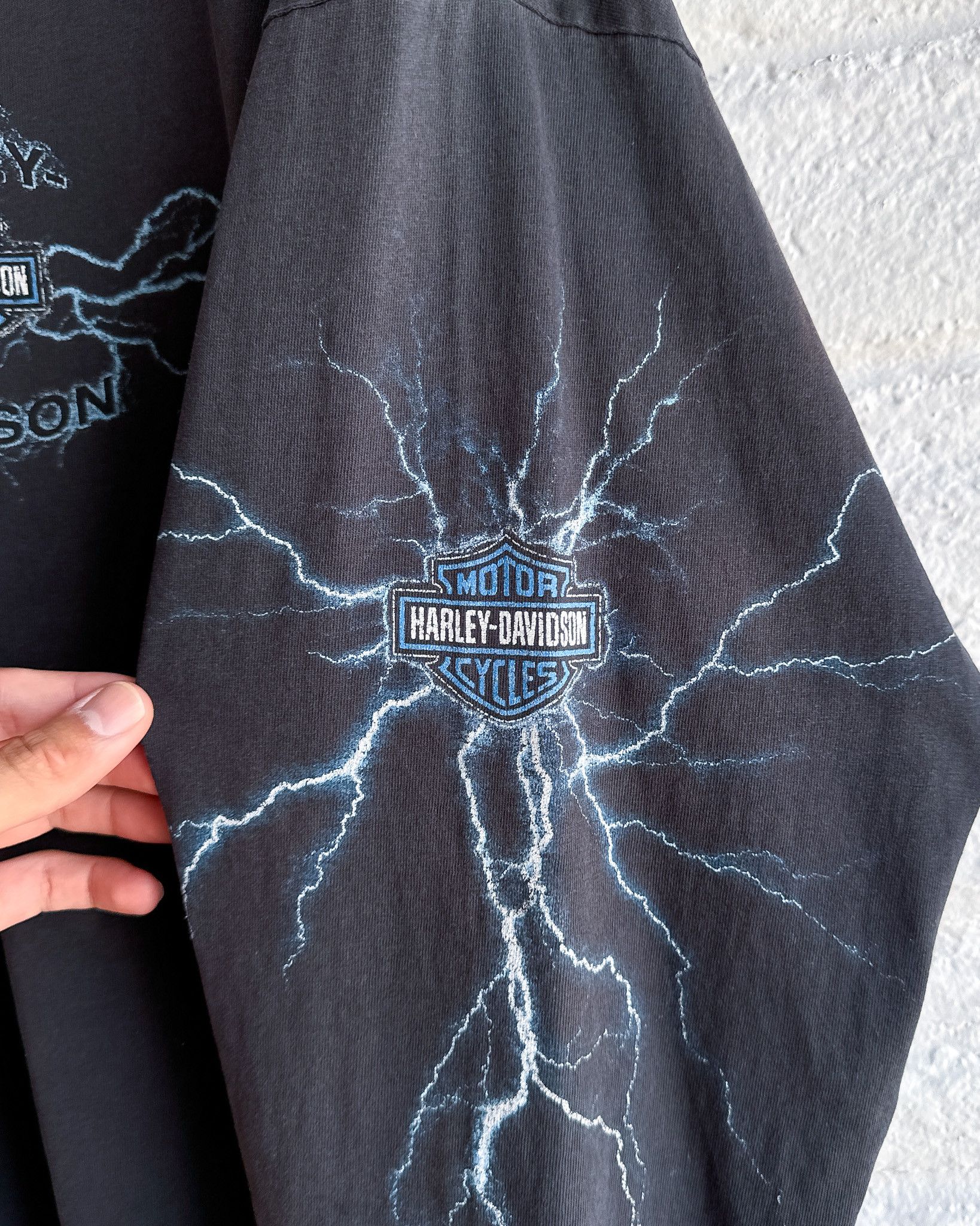 Harley Davidson Thrashed Harley Davidson Lightning Long Sleeve Men's 2XL Size US XL / EU 56 / 4 - 5 Thumbnail