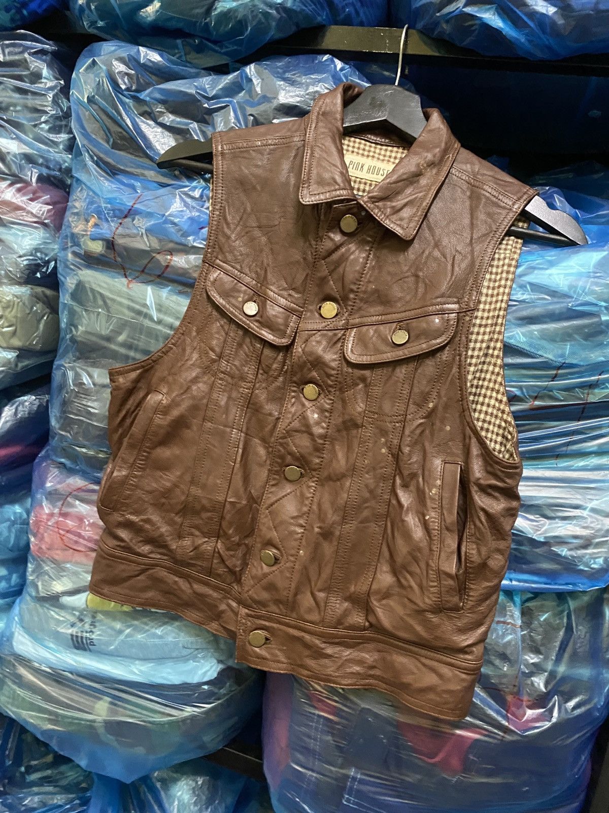 Pink House Pink House Vintage Brown Leather Vest - Japanese Retro Biker Size US S / EU 44-46 / 1 - 2 Thumbnail