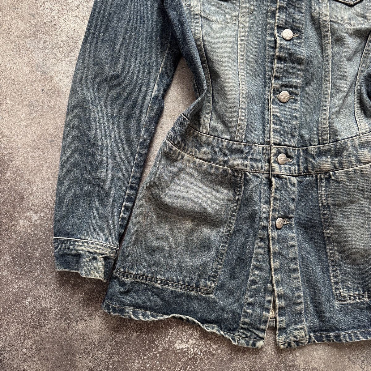 Diesel DIESEL Vintage Y2K Washed Long Denim Jacket / Dress Coat Size S / US 4 / IT 40 - 4 Thumbnail