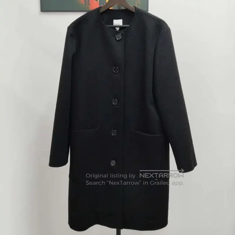 Burberry Burberry Black Wool Long Coat for Women. Size L / US 10 / IT 46 - 1 Thumbnail