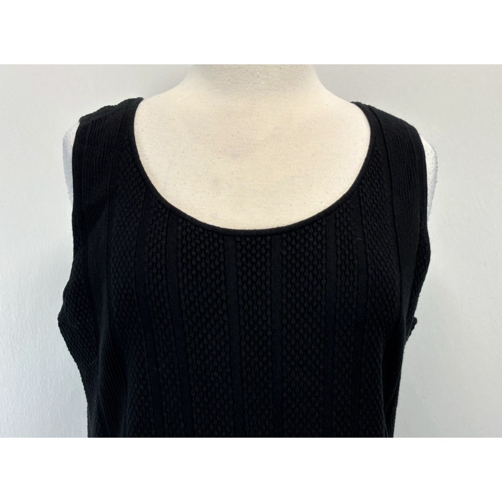 Talbots VINTAGE Talbots Knit Tank Dress 1X Plus Women Black Knee Length Classic Sleeveless Scoop Neck Pullover Dress Size 1X Women Accessories Clothing Size XL / US 12-14 / IT 48-50 - 5 Thumbnail