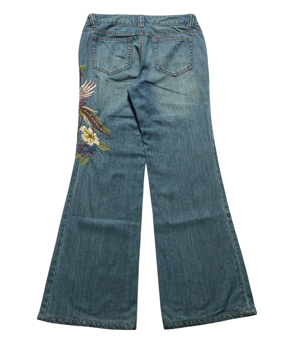 Karakuri Tamashii Bucolique Karakuri Tamashii Phoenix Embroidery Flared Jeans Size US 29 - 9 Thumbnail