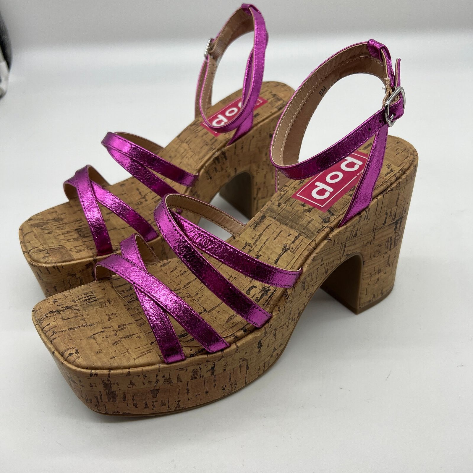 Other Pop Womens Kallie Heeled Sandals Pink Fuschia Multicolor Size US 8 / IT 38 - 7 Thumbnail