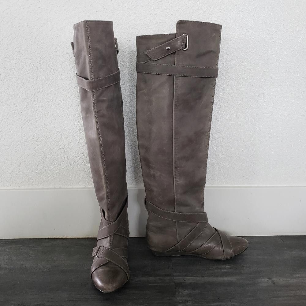 Bebe Grey | BEBE | Dana Strapped Tall Boot Size US 7 / IT 37 - 2 Thumbnail
