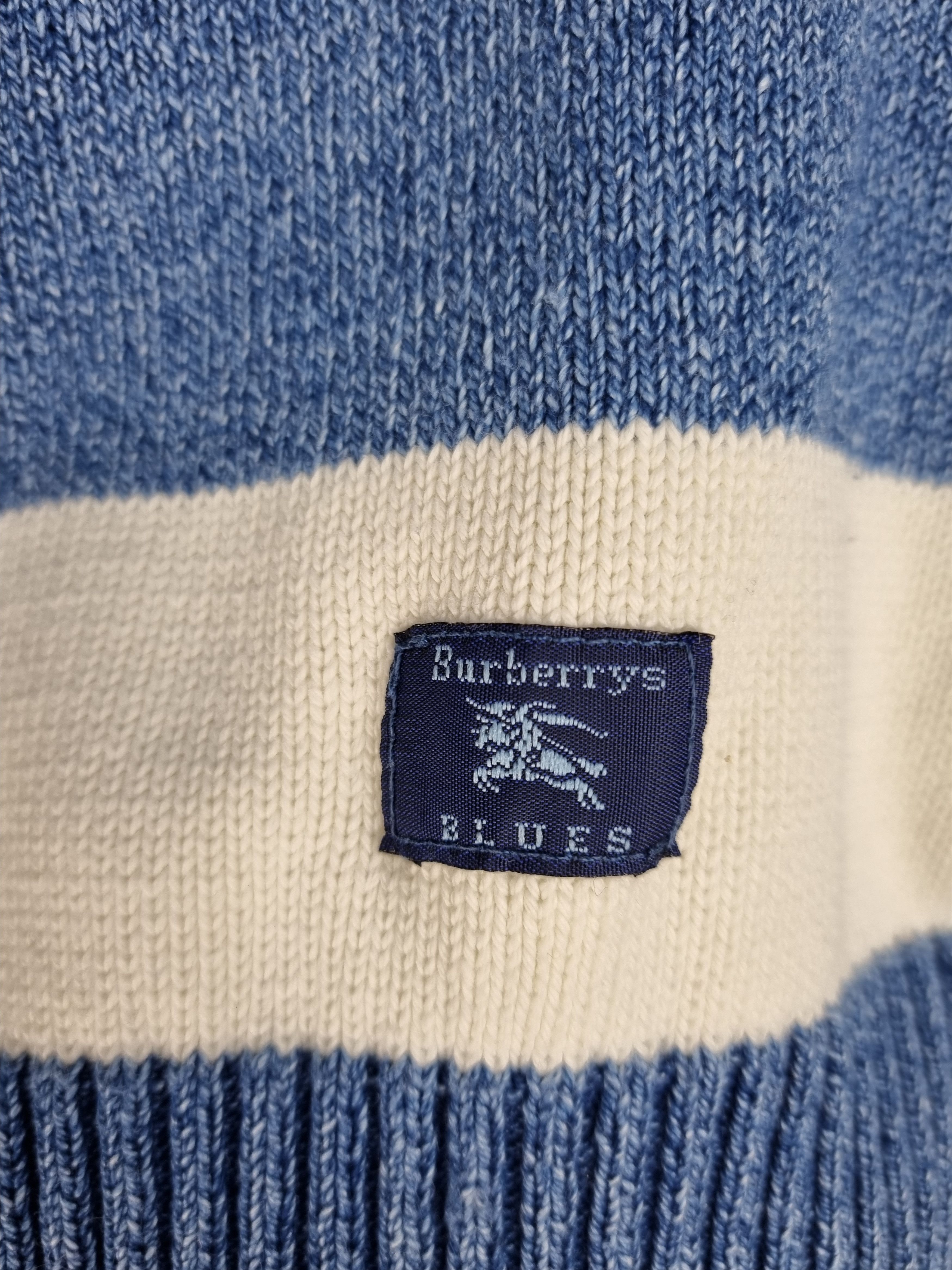 Burberry × Burberry Prorsum × Vintage Burberrys Blues Striped Sweater Size US L / EU 52-54 / 3 - 9 Thumbnail