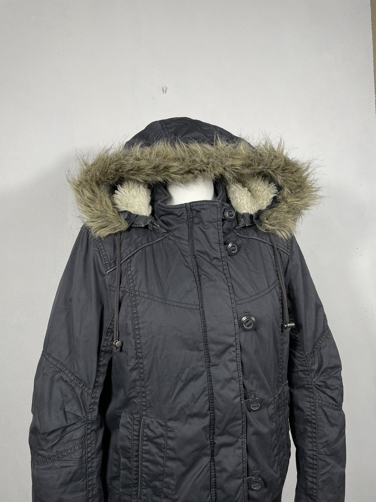 If Six Was Nine × Le Grande Bleu (L.G.B.) VTG If Six Was Nine Style Puffer Bomber Hoodie Retro 00s y2k Size L / US 10 / IT 46 - 3 Thumbnail