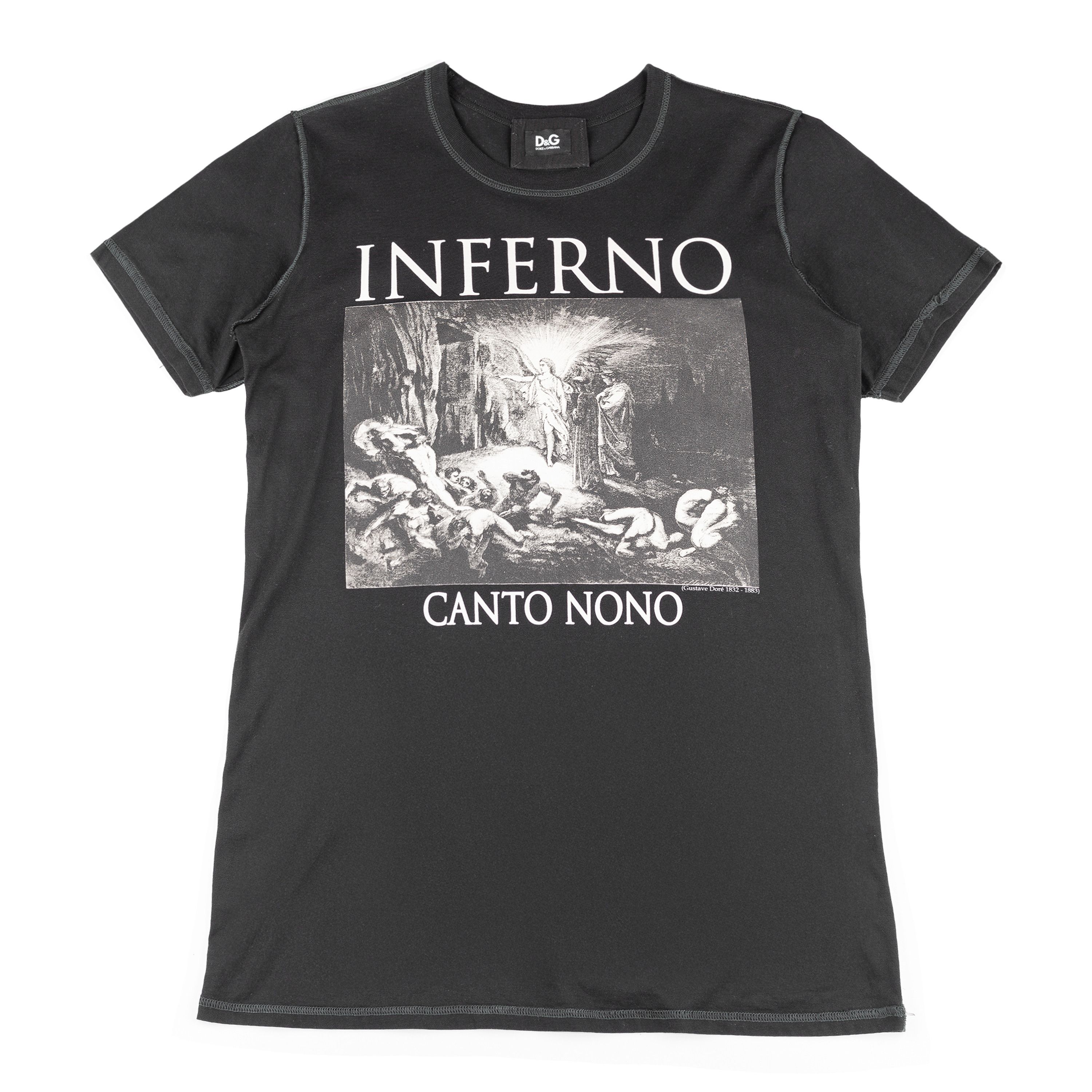 Dolce & Gabbana Dolce & Gabbana Inferno Canto Nono Black T-Shirt (M) Size US S / EU 44-46 / 1 - 1 Thumbnail
