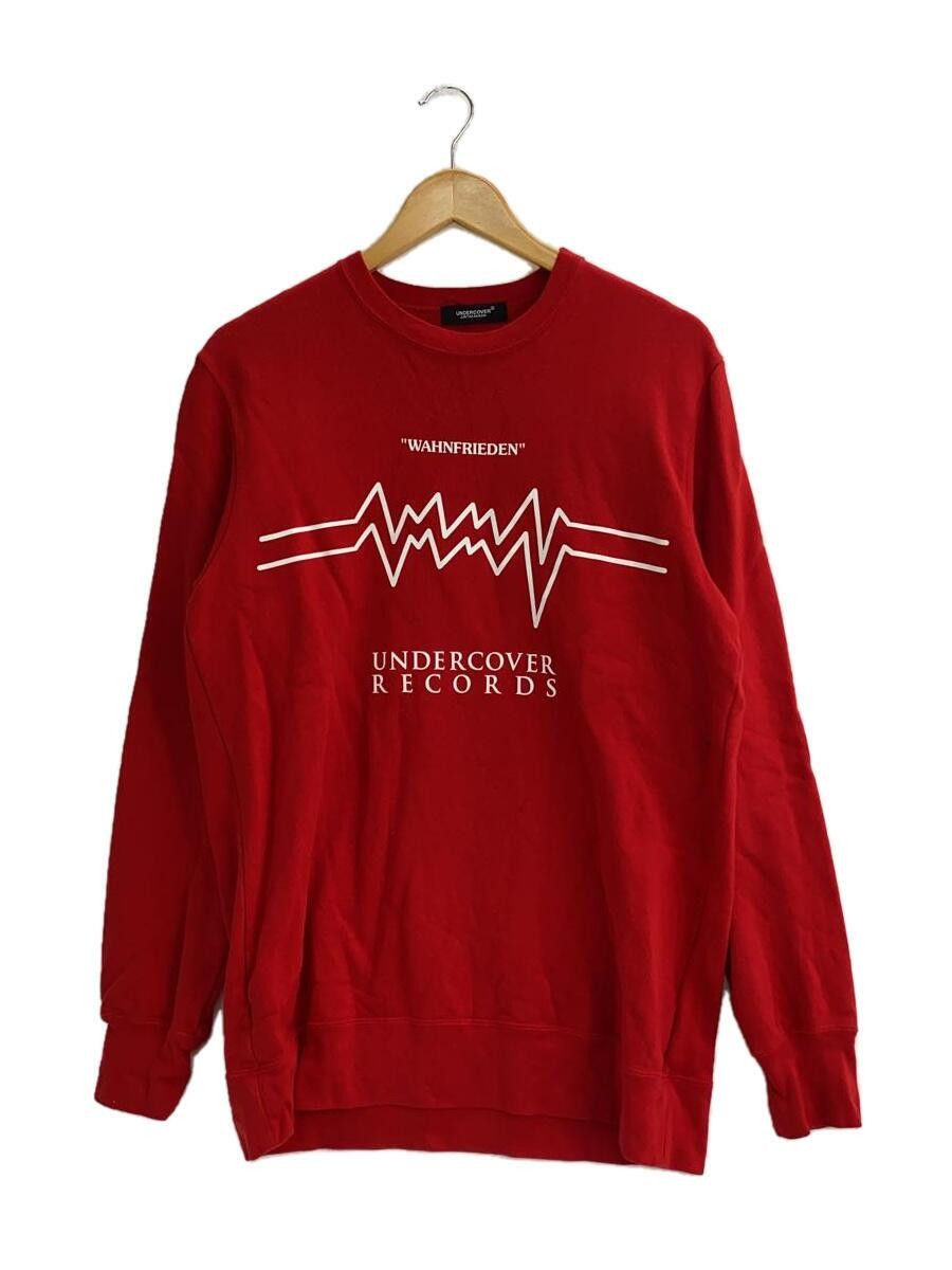 Sweatshirt Cotton Text Print Crewneck Pullover Red