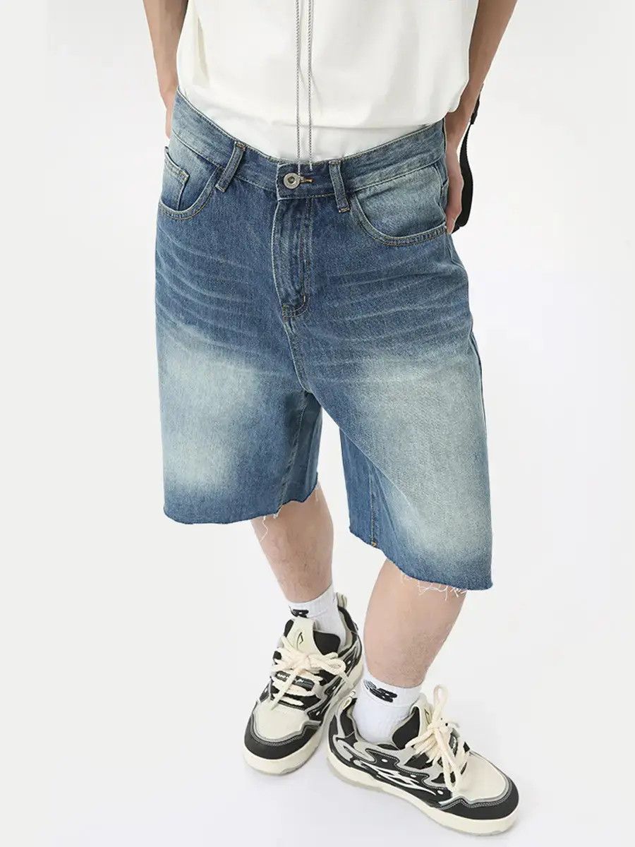 Japanese Brand High street straight tube retro denim shorts Size US 32 / EU 48 - 3 Thumbnail
