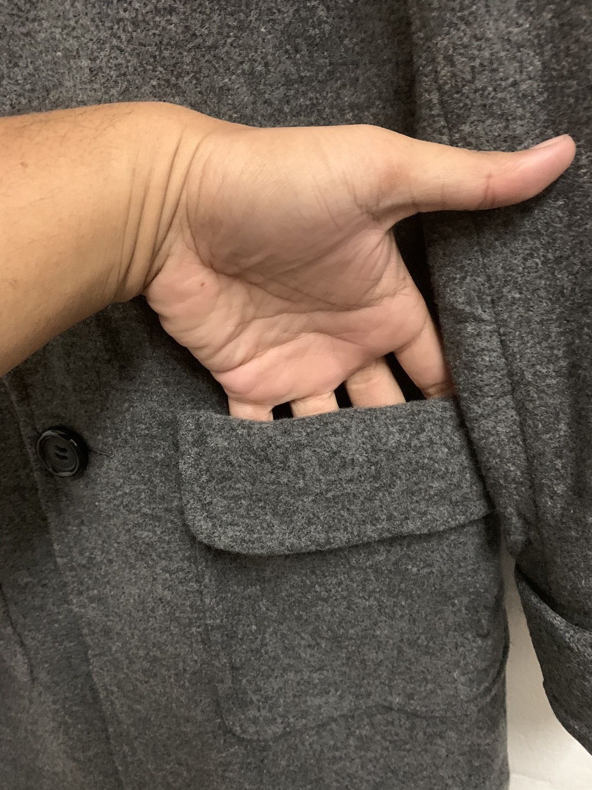 Japanese Brand Vintage Ined by Yohji Yamamoto Wool Long Jacket Size S / US 4 / IT 40 - 12 Thumbnail