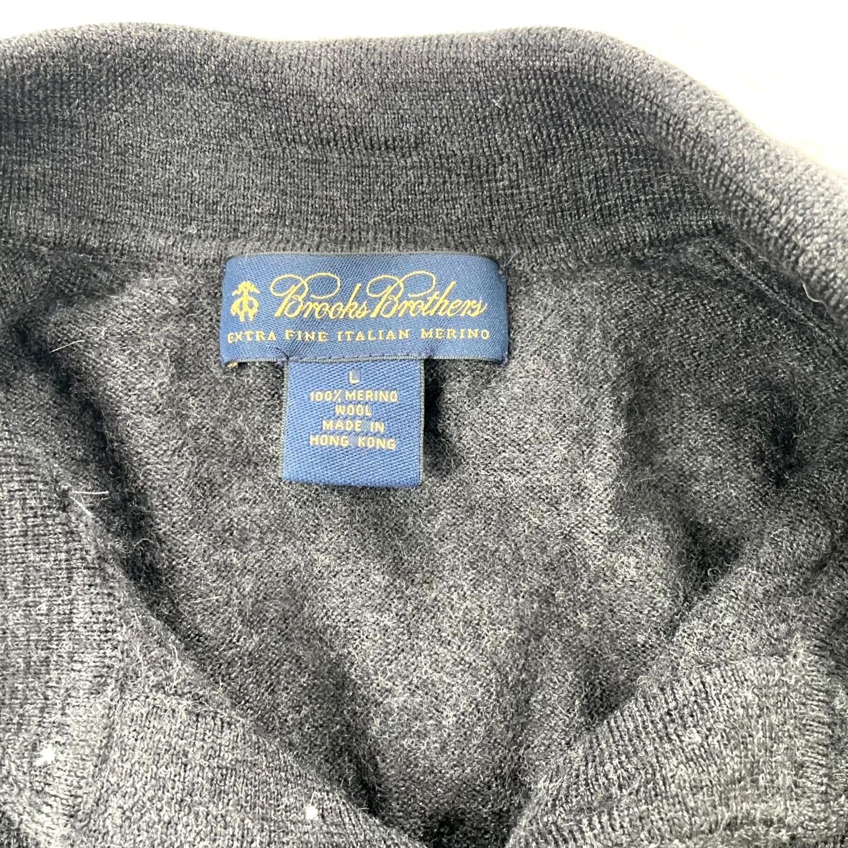 Brooks Brothers Brooks Brothers Sweater Mens Large Gray Merino Wool Tight Knit Long Sleeve Hole Pullover Wool Knit Casual Classic Preppy Mens Gently Used? Size US L / EU 52-54 / 3 - 2 Thumbnail