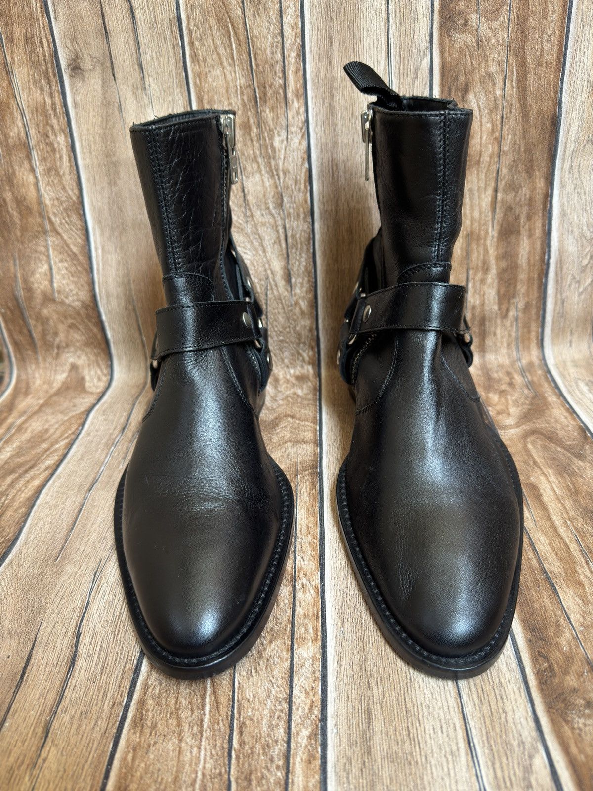 Calibre × Designer italian leather harness boots Size US 6.5 / EU 39-40 - 4 Thumbnail
