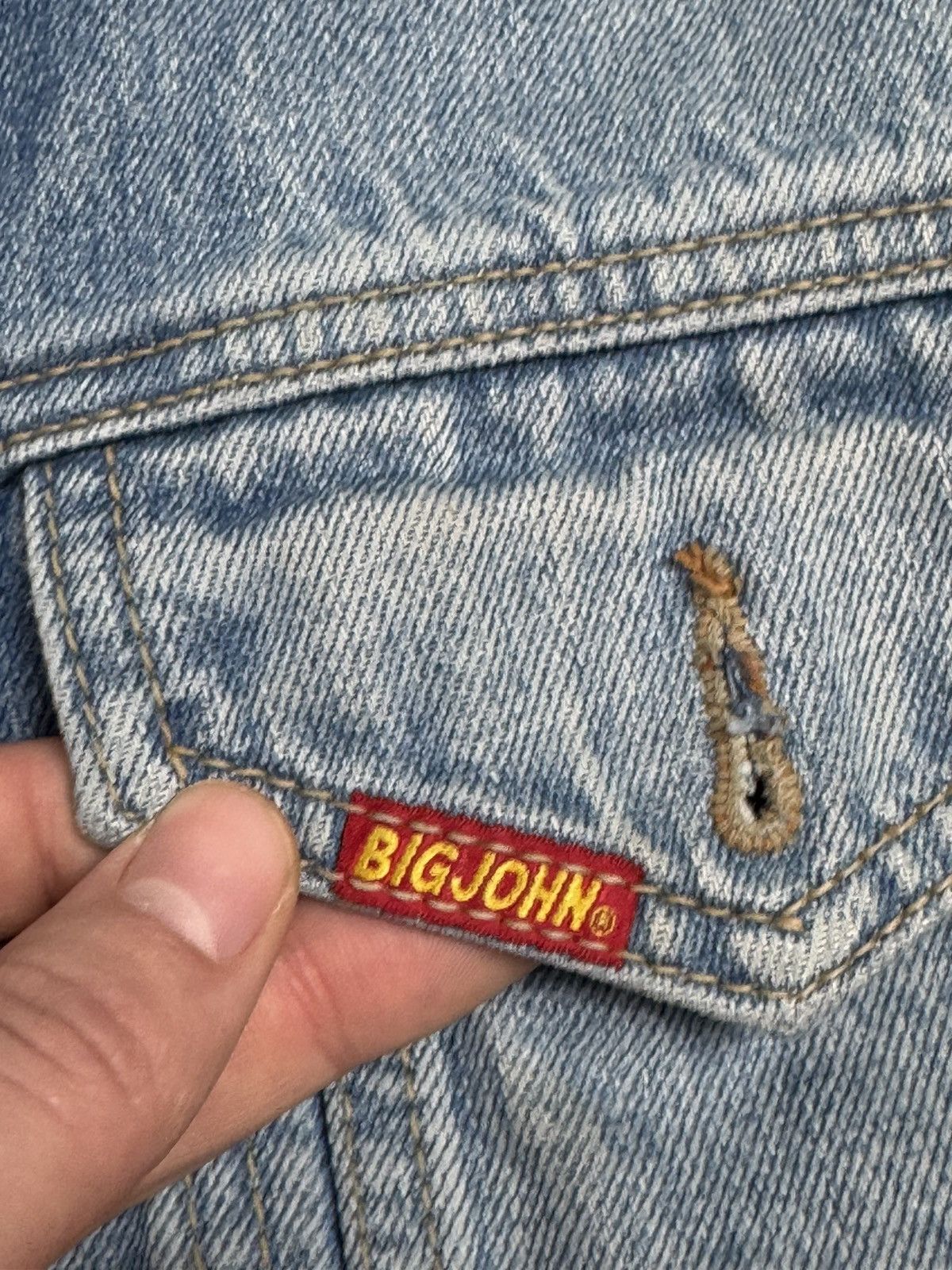 Big John Rare‼️ Vintage Big John Rare Jeans DISTRESSED Denim Trucker Size US M / EU 48-50 / 2 - 7 Thumbnail