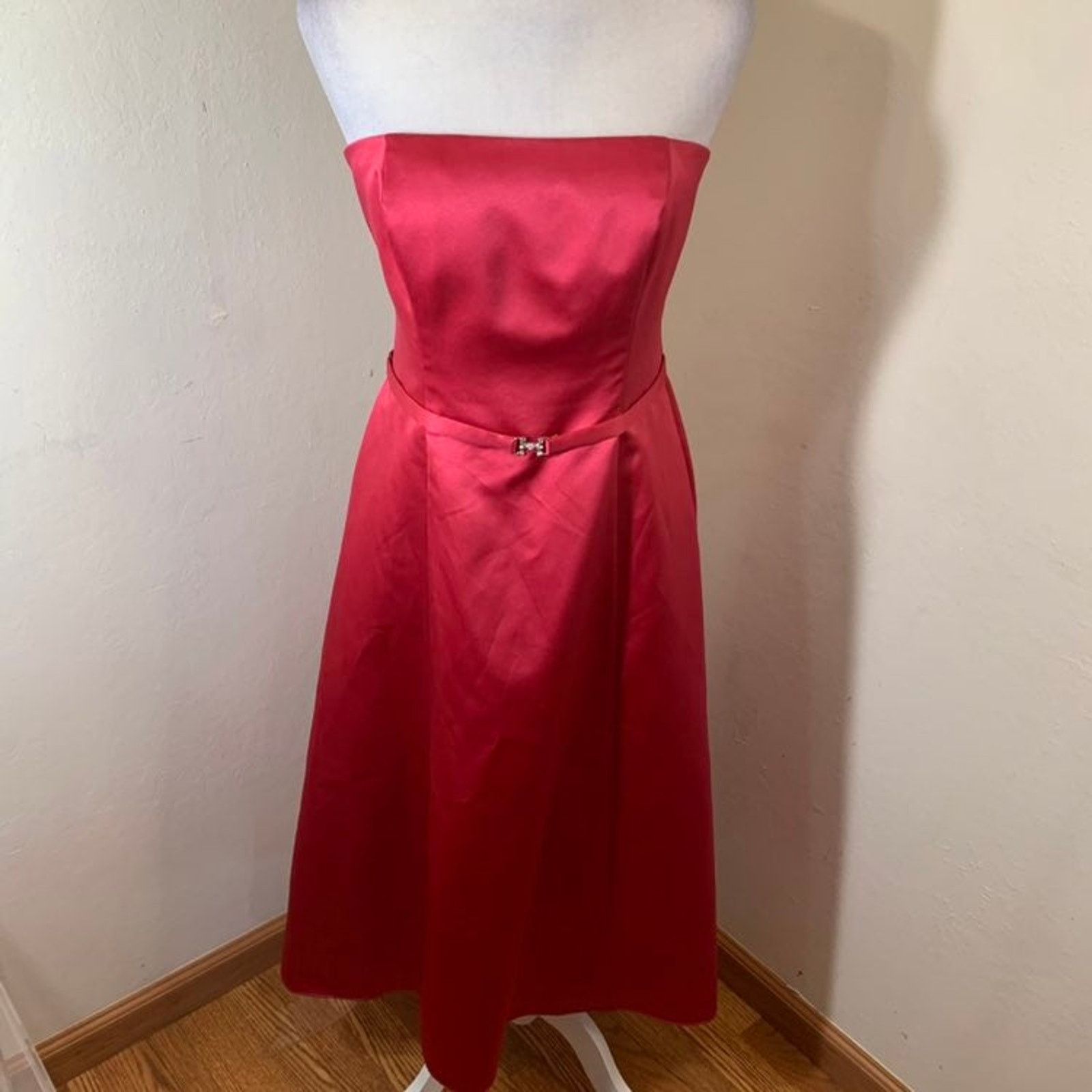 Other Michaelangelo Pink Satin Long Dress size 8 Size M / US 6-8 / IT 42-44 - 8 Thumbnail
