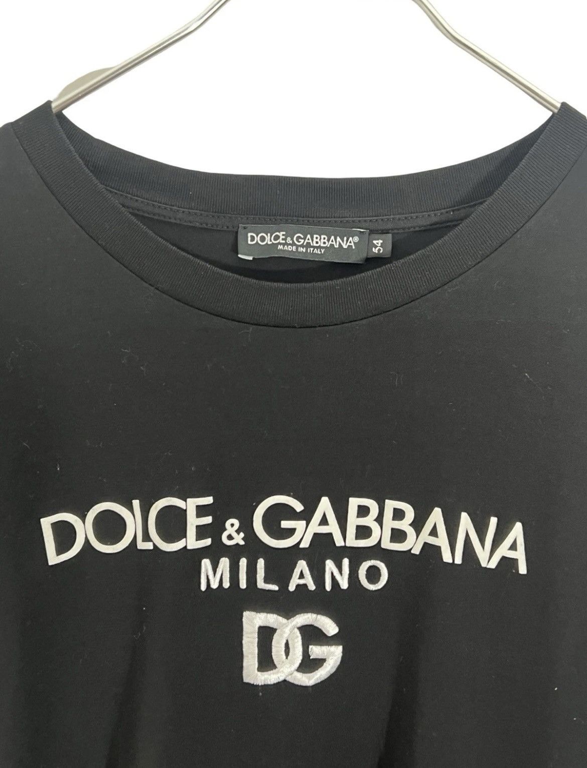 Dolce & Gabbana Dolce & Gabbana Black T-Shirt Embroidered Logo Men's Size 54 Size US L / EU 52-54 / 3 - 3 Thumbnail