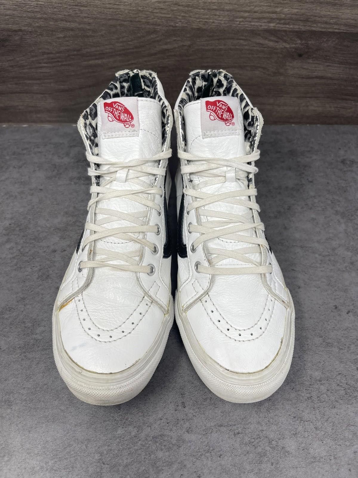 Vans Vans Sk8 Hi Slim Zip Sneakers Womens Size 7.5 White Black Size US 7.5 / IT 37.5 - 3 Thumbnail