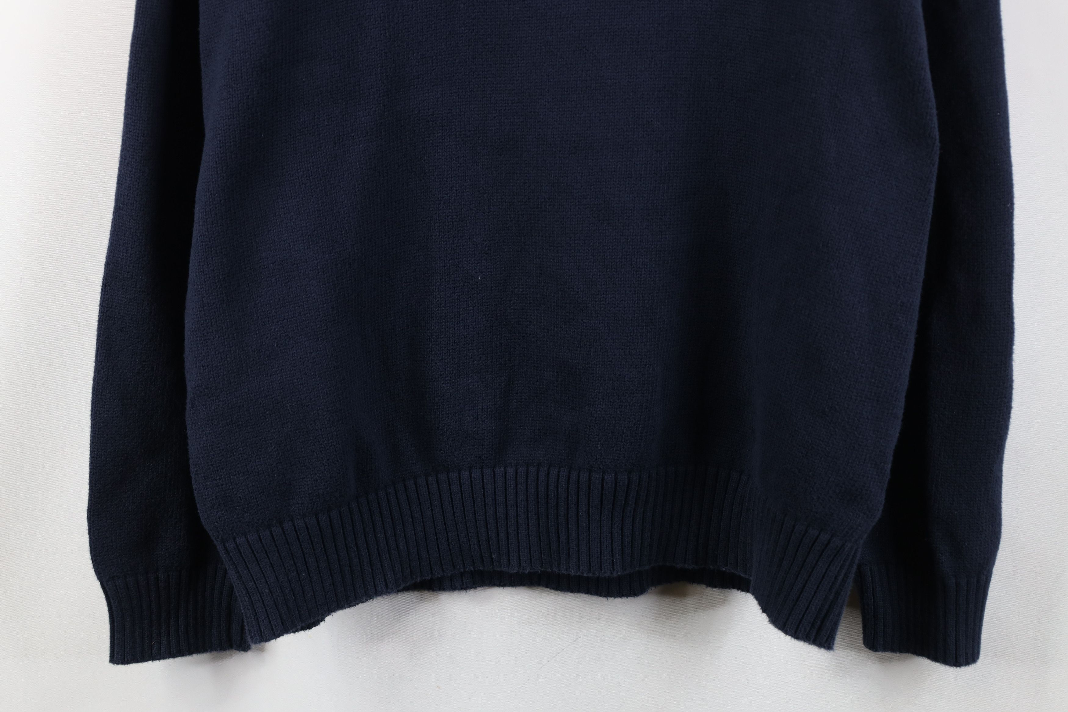Ralph Lauren Vintage Ralph Lauren Ribbed Knit 1/4 Half Zip Sweater Blue Size US XXL / EU 58 / 5 - 3 Thumbnail