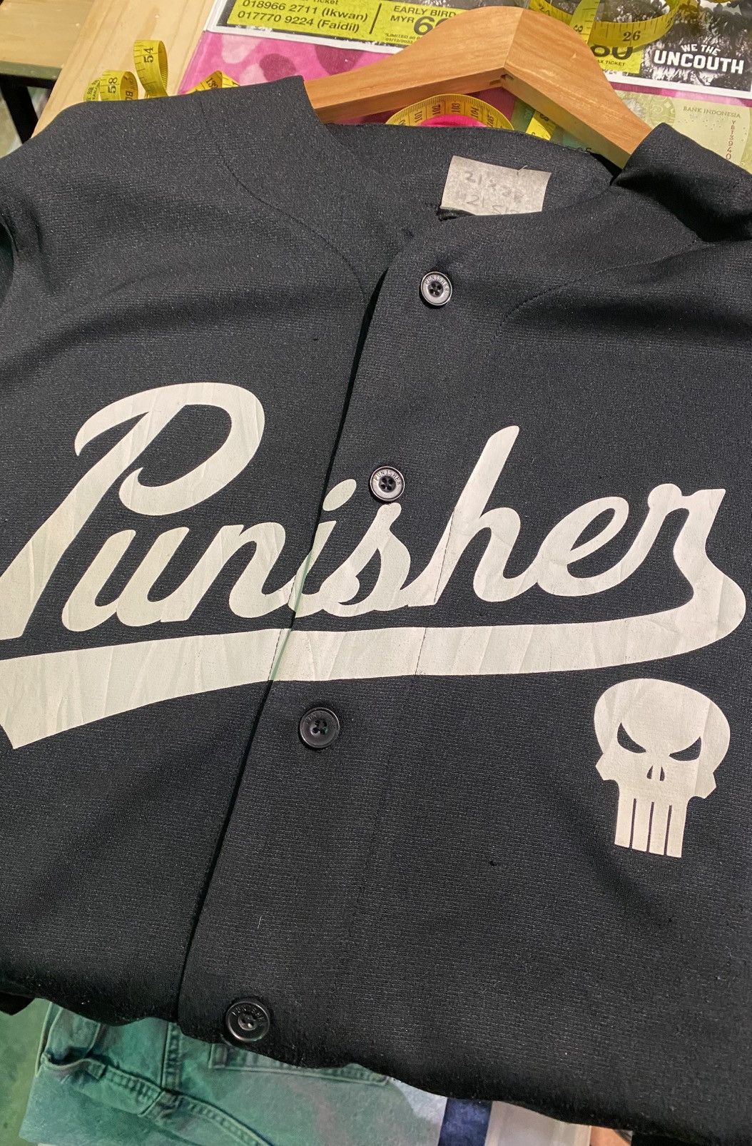 Marvel Comics Marvel Comics "The Punisher" Graphic Baseball Jersey Size M Size US M / EU 48-50 / 2 - 6 Thumbnail
