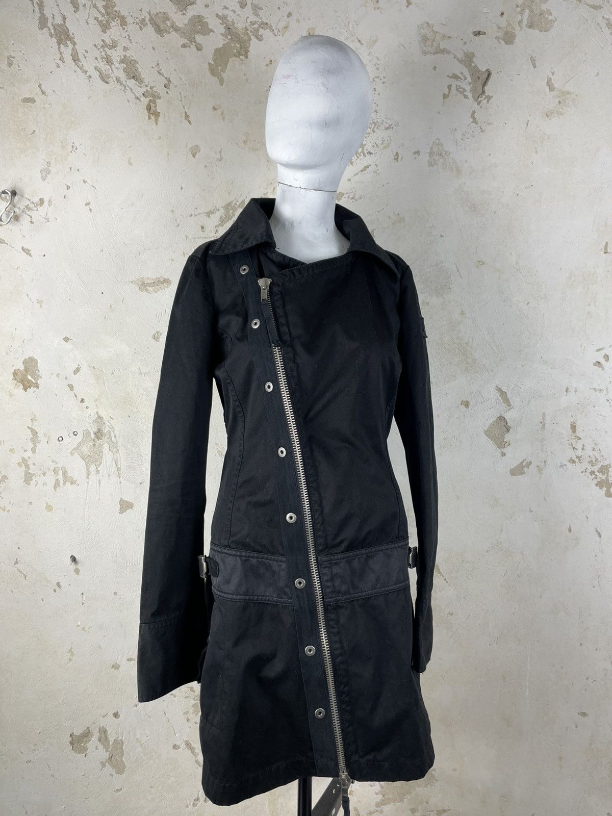Diesel Diesel 2000s Rising Sun Long Moto Jacket Size M / US 6-8 / IT 42-44 - 2 Thumbnail