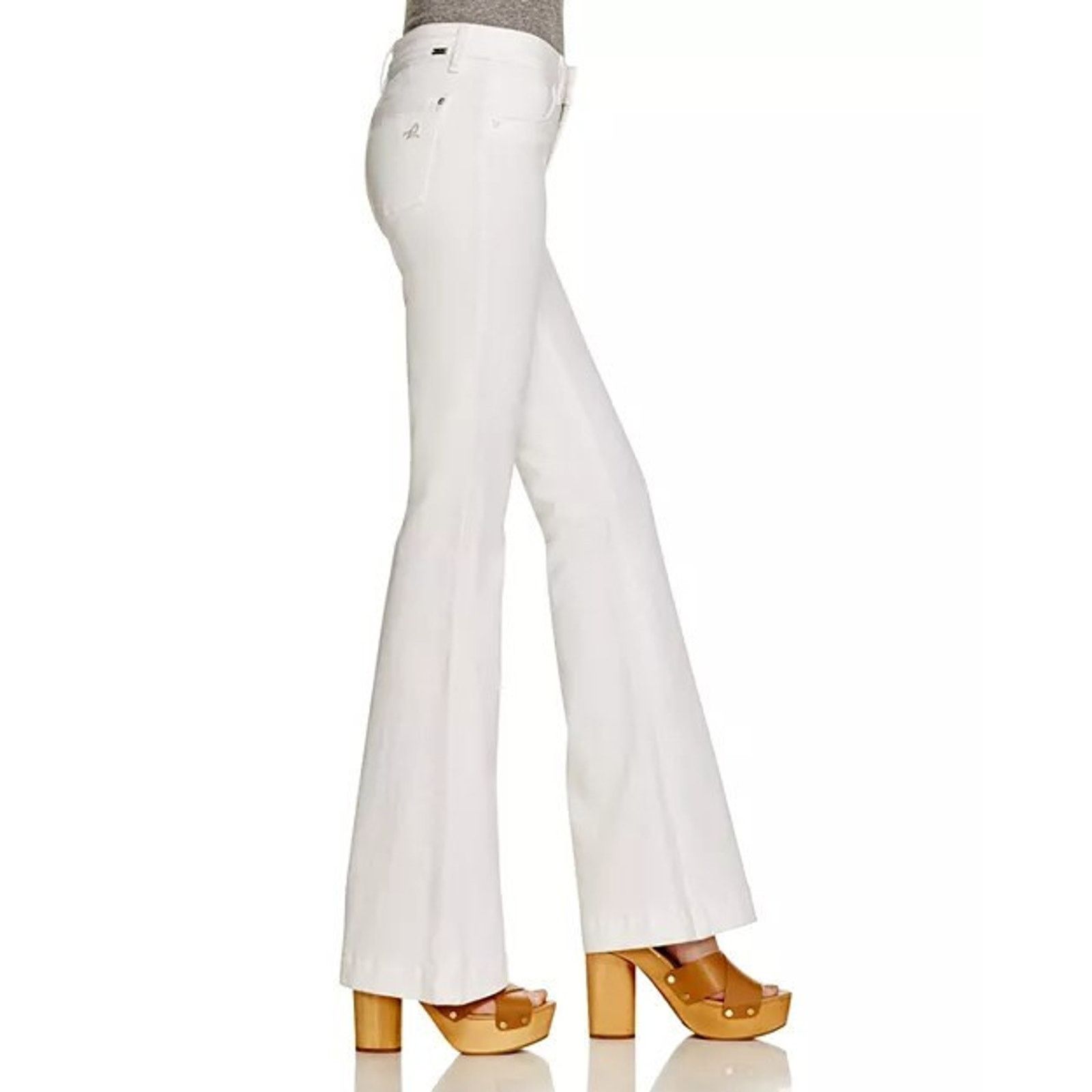 DL1961 DL1961 "Joy" 4 Way 360 High Rise Flare Jeans White Size 24 Size 24" / US 00 / IT 34 - 2 Thumbnail